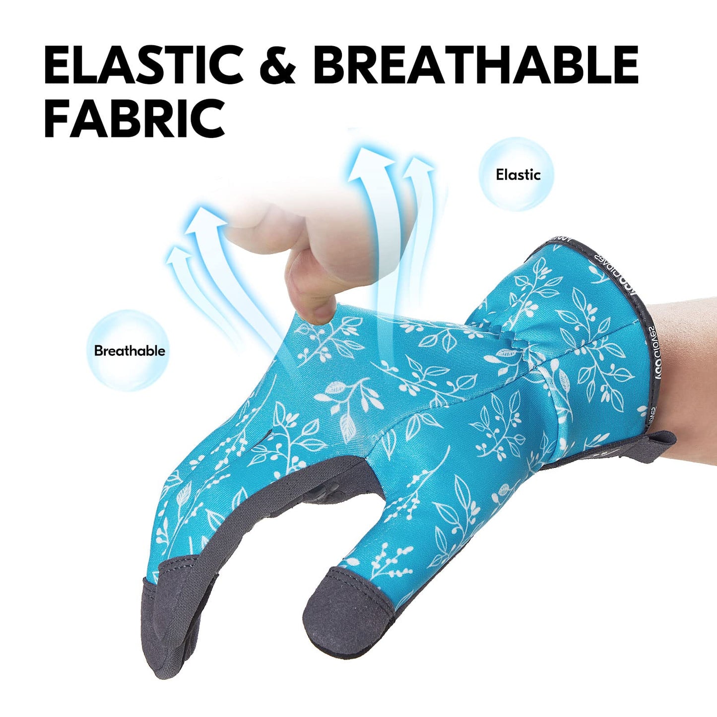Vgo... Gardening Gloves for Women,Puncture-proof,Thornproof,Safety Work Gloves for Weeding,Digging,Touchscreen,Synthetic Leather(M,Blue,SL7476)