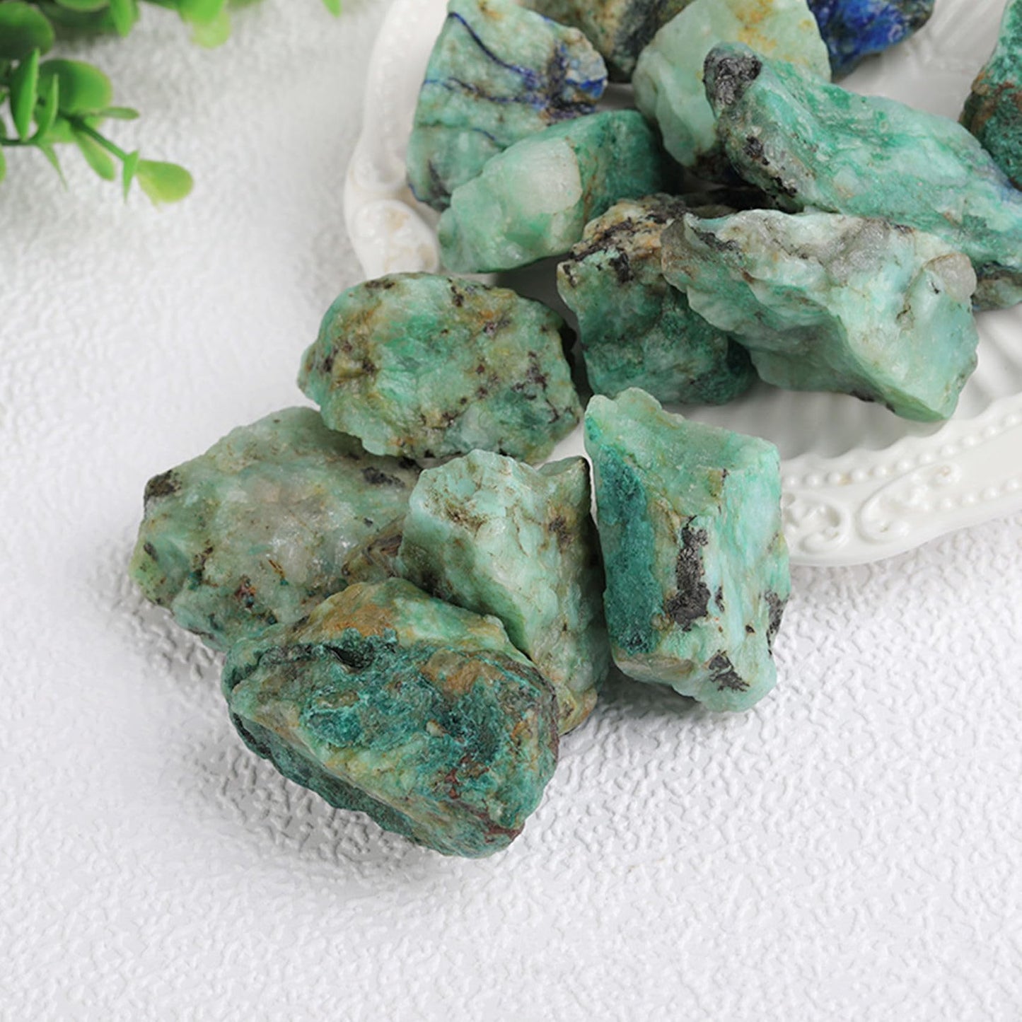 Chrysocolla Raw Crystals Healing Crystals Natural Rough Stones 1.2-2" for Tumbling, Fountain Rocks, Yoga, Meditation, Polishin, Gift 11