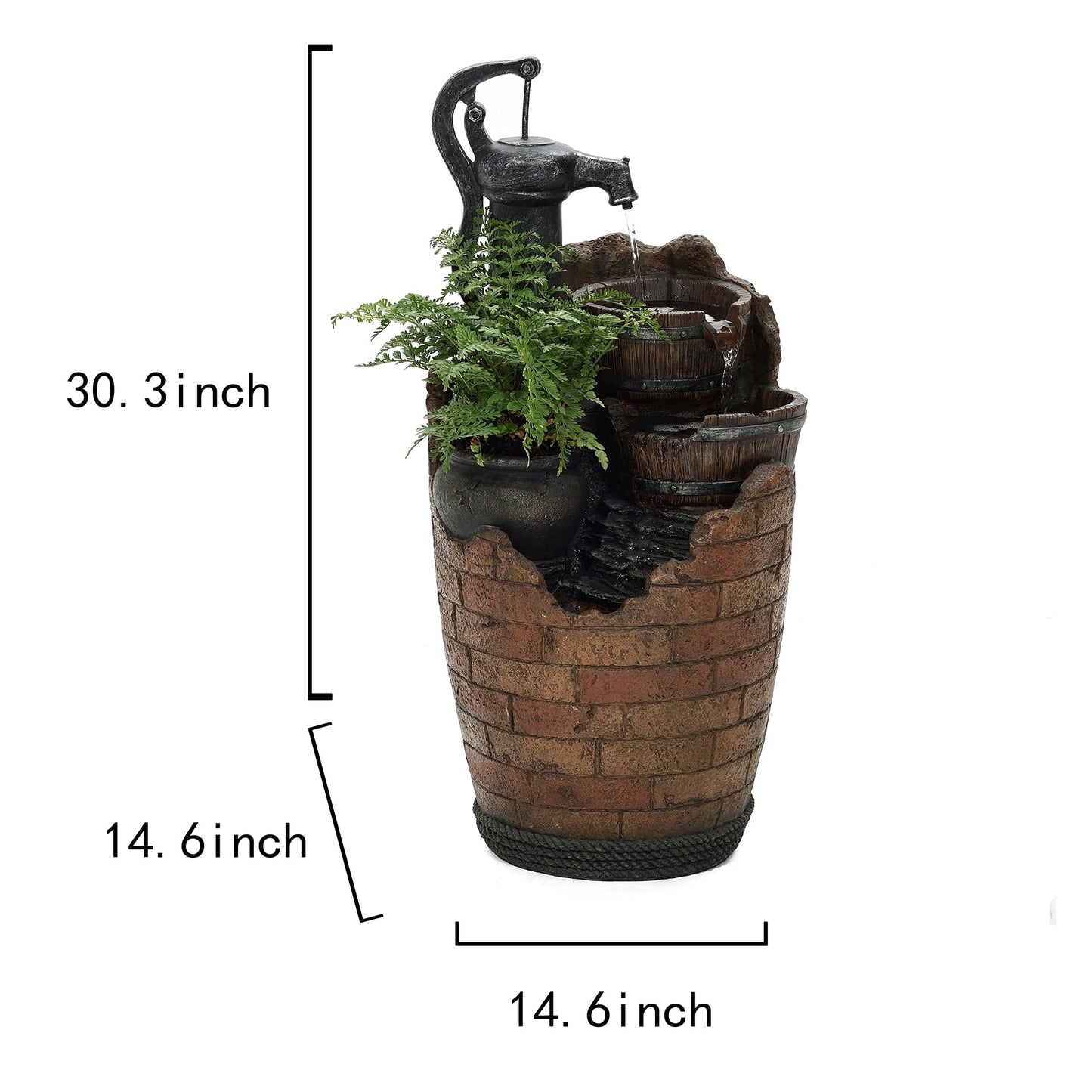 Glenville Water Pump Cascading Water Fountain