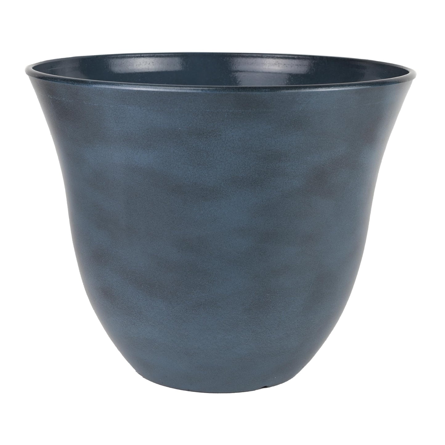 Classic Home and Garden Honeysuckle Resin Planters - Lightweight Indoor & Outdoor Plant Pots - UV-Resistant Plastic Flower Pots - Pot Planters for Flowers & Herbs (15" Blue Jean)