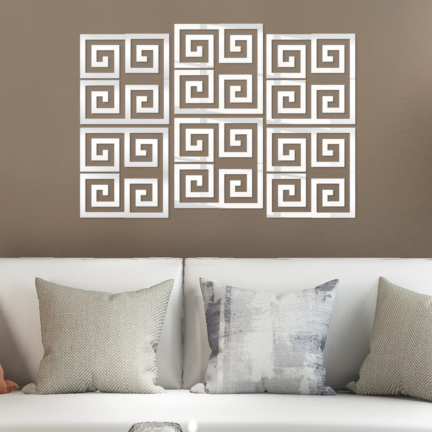 100 Pieces Removable Acrylic Mirror Setting, Mirror Tiles Wall Sticker Decal,Mirror Wall Stickers for Home Living Room Bedroom Decor,Room Decor Aesthetic(Silver)