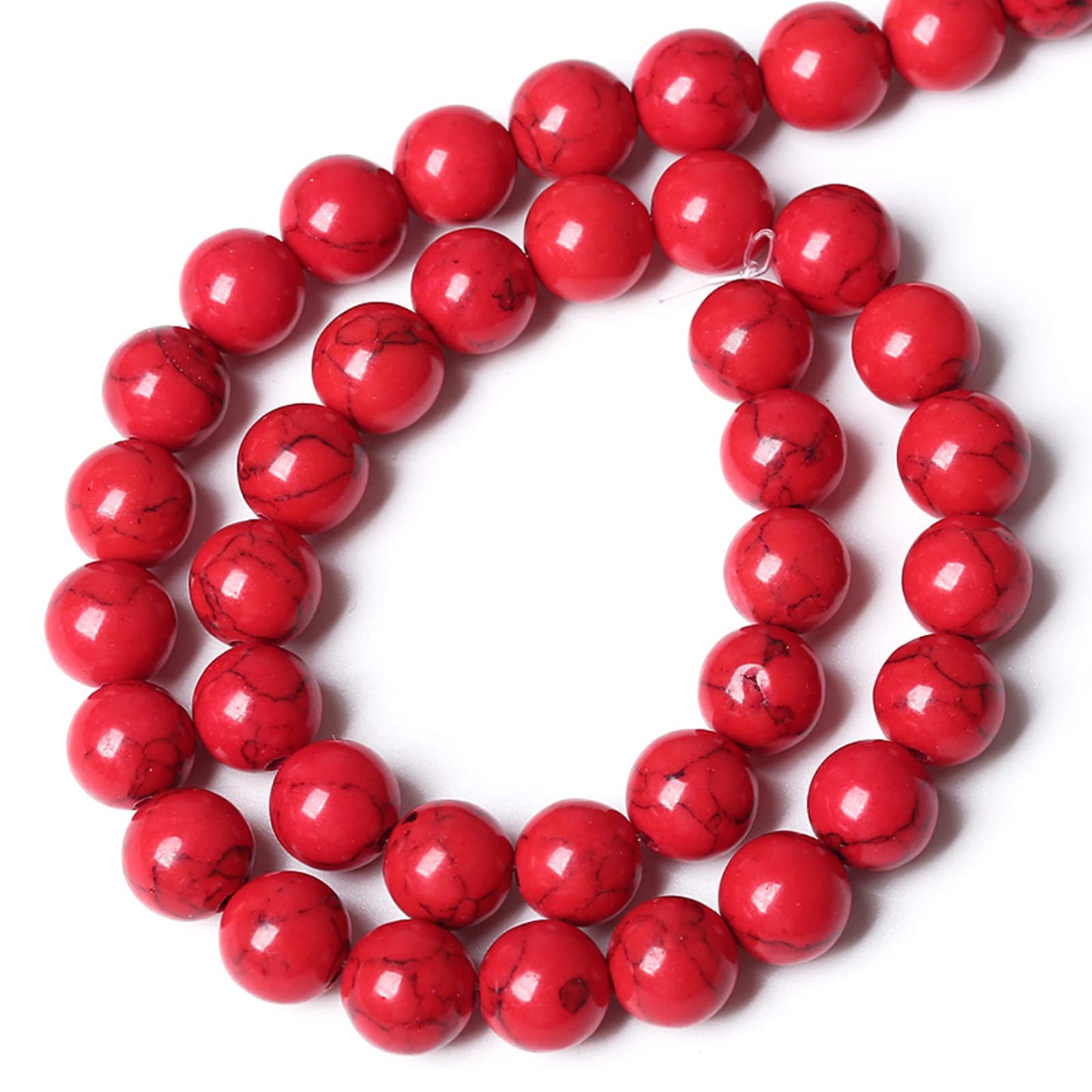 6mm 60pcs Red Turquoise Loose Beads for Jewelry Making DIY Bracelet Necklace