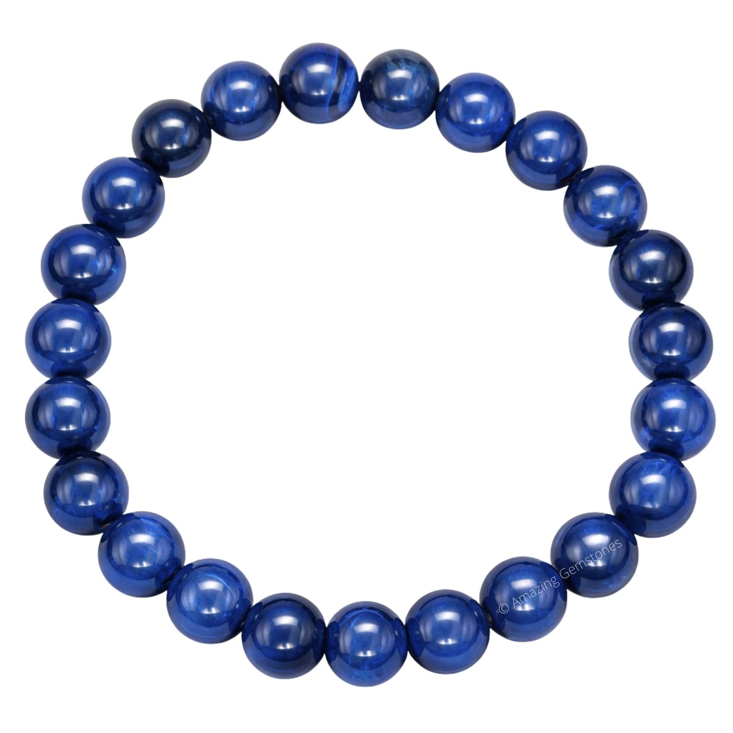 Amazing Gemstone Crystal Bracelet for Women Men's Gifts - Protection Healing Crystal Bracelet - 8mm Gemstone Beaded Stretchable Bracelet Pulseras Para Hombres Mujer Stocking Stuffers Mothers Day Gift (Blue Cat's Eye)