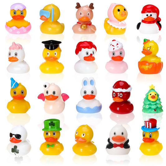 GGSTDDUP 20 Pcs Holiday Mini Resin Ducks Tiny Resin Animals Miniature Duck Figurines Suitable for DIY Cake Ornaments Crafts Moss Landscape Decoration