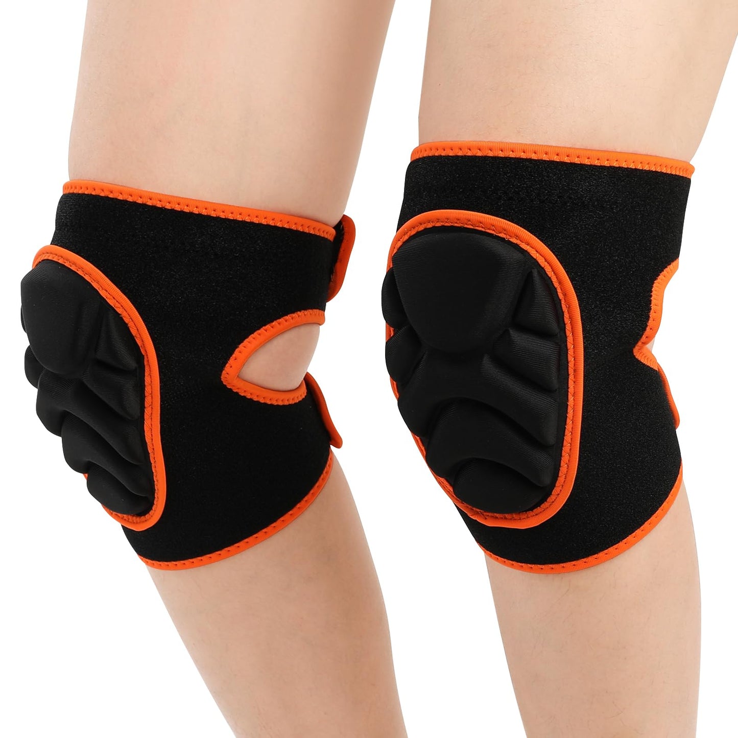 TXJ Sports Knee Pads for Gardening, Adjustable & Anti-slip Kneepads with Thick Foam, Men Women Knee Sleeve for House Cleaning, Construction Work, Exercise, Dance