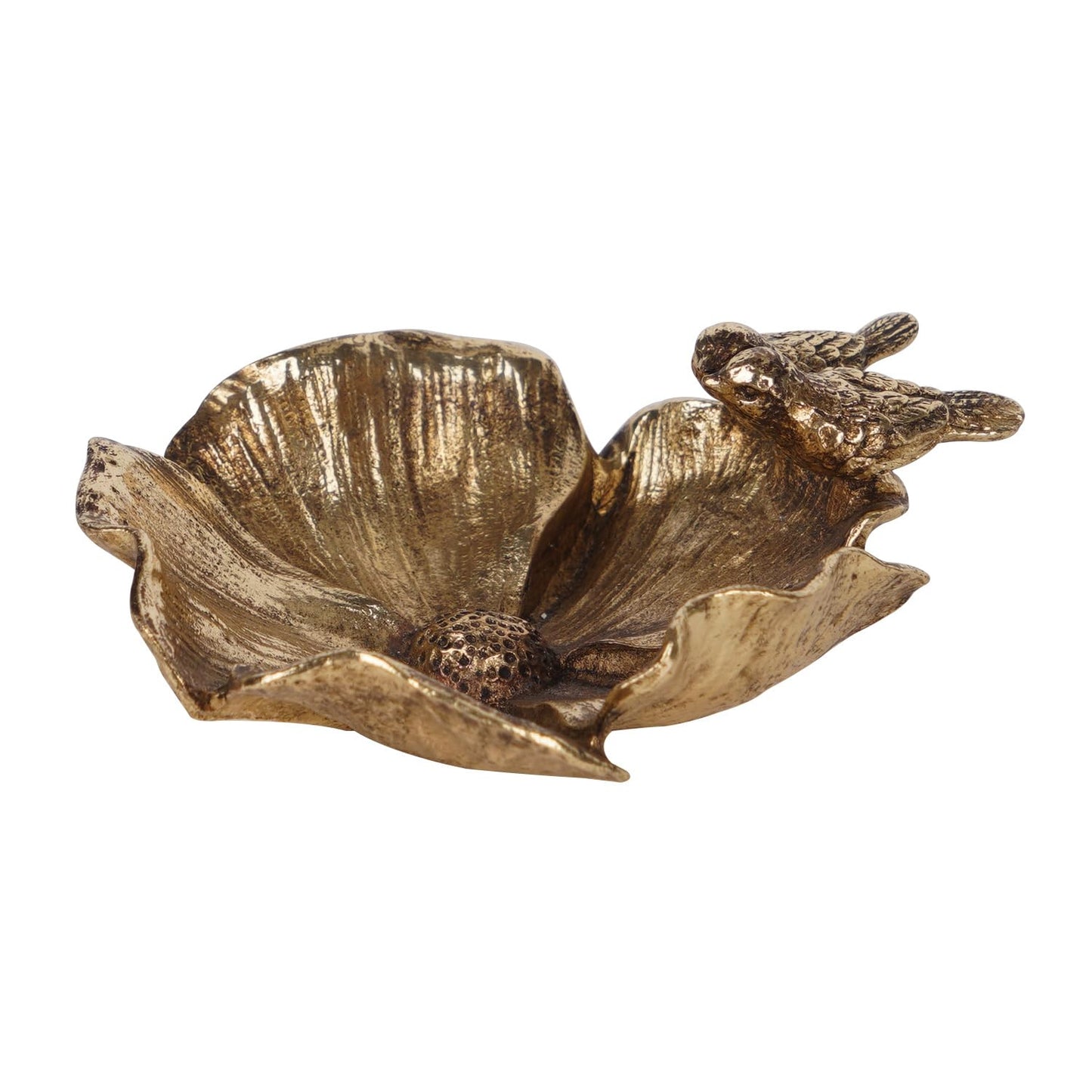 NIKKY HOME Small Jewelry Dish Tray, Vintage Bird Ring Holder, Gold Jewelry Tray, Trinket Dish Vanity Tray for Dresser Christmas Birthday Wedding Gifts