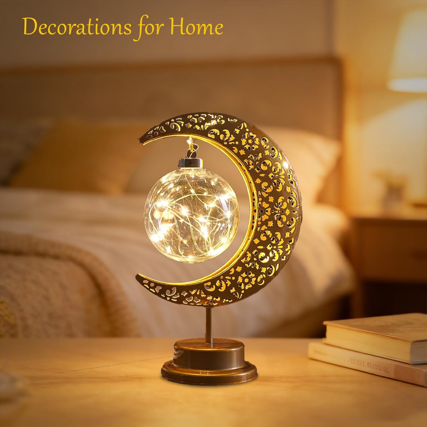 Moon Lamp, Ramadan Decorations for Home, Eid Mubarak Decorations, Ramadan Lights Decorations, Enchanted Lunar Lamp, Ramadan Home Table Decor, Galaxy Light, Moon Night Light, Battery Operated Lamp