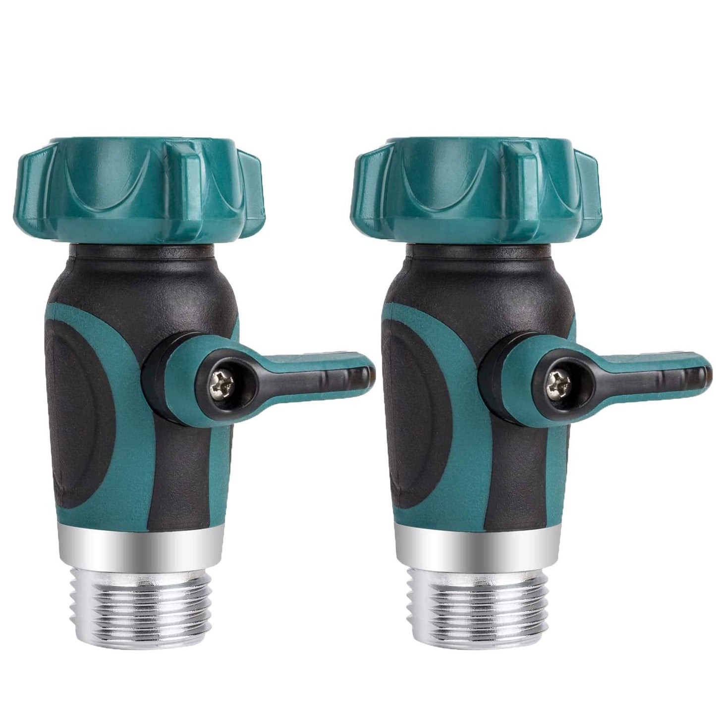 Garden Hose Shut Off Valve, Family Safe Adapter,1-Way Restricted-Flow Water Shut-Off ，Set of 2