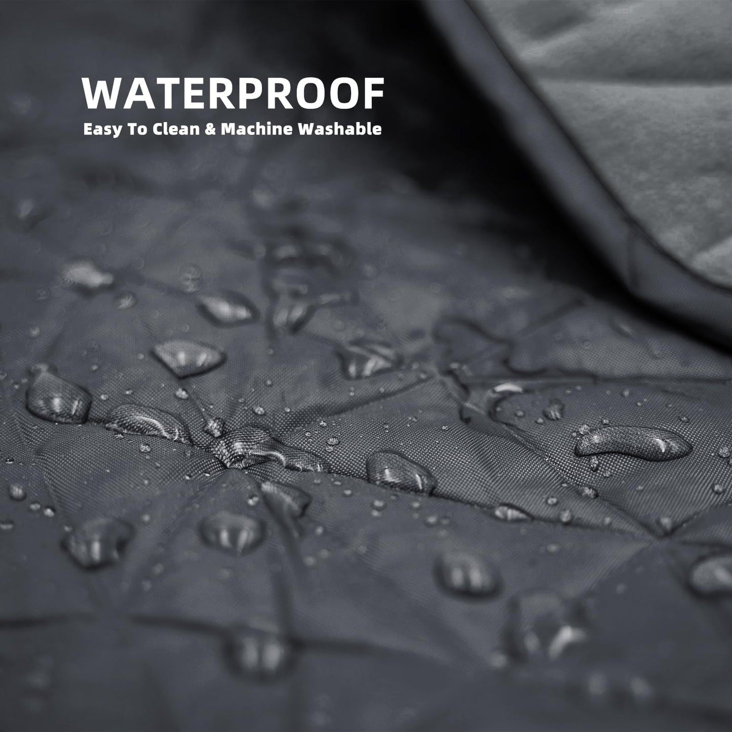 KawaGebo Kamp Large Outdoor Waterproof Blanket Extra Thick Fleece Stadium Blanket for Camping, Car, Pet, Picnics - Windproof, Wearable, Machine Washable 80" x 58" (Black Gray)