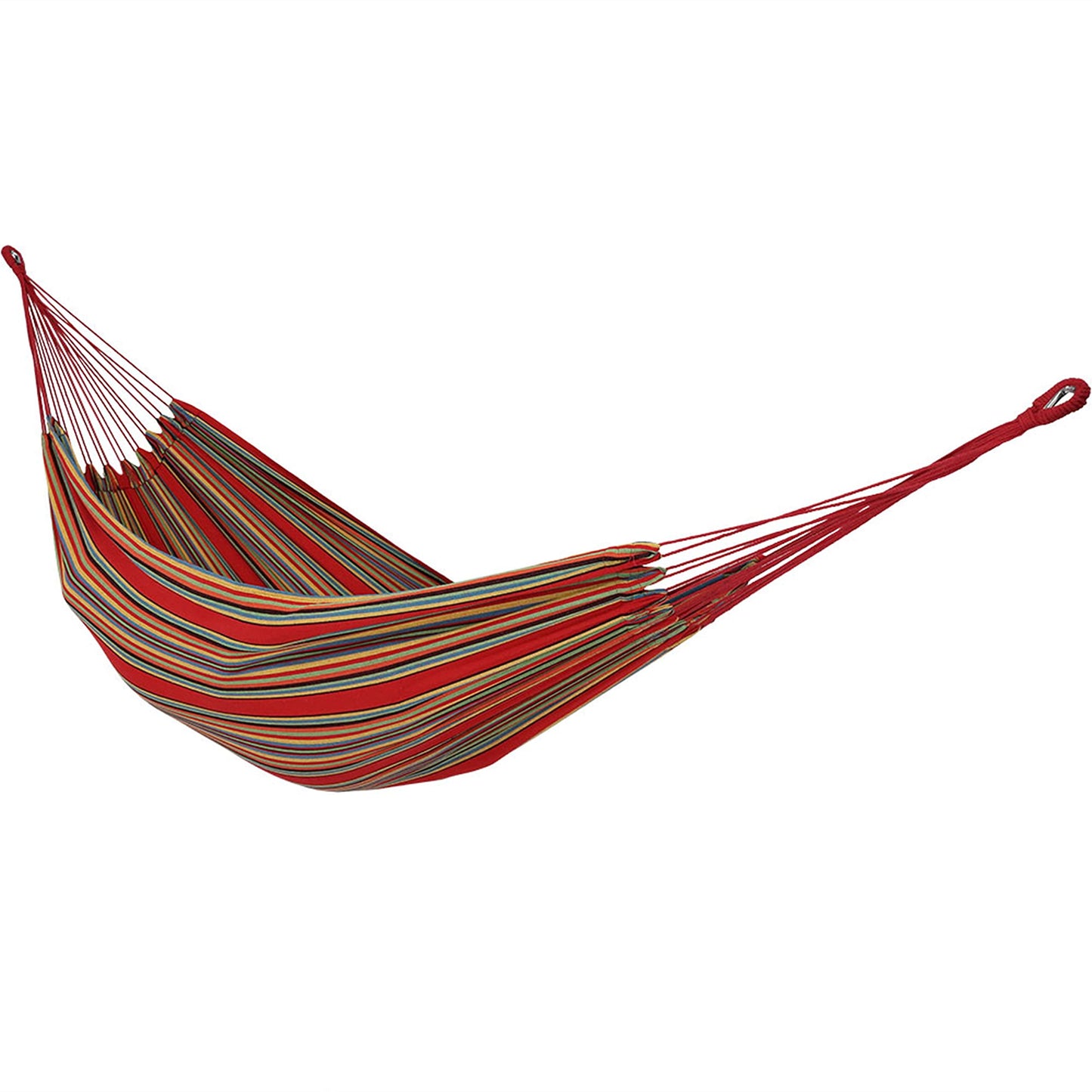 Sunnydaze Double Brazilian Cotton Hammock for Outside - 450-Pound Capacity Outdoor Hammock - Sunset