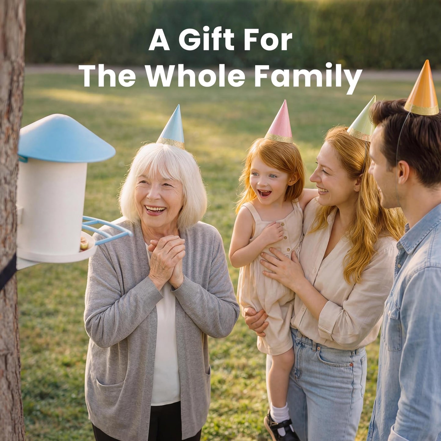 NETVUE by Birdfy Smart Bird Feeder with 2K HD AI Camera Solar Powered, Wireless Wildbird Watching, Live Stream&Color Night Vision, Auto-Capture & Notify, Free Cloud Storage(AI by Subscription)
