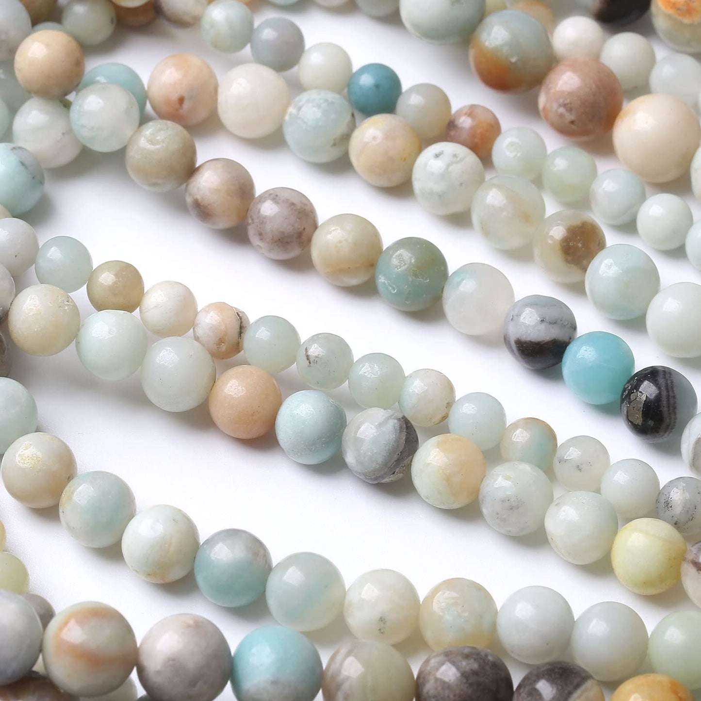 88PCS 4MM Amazonite Beads Stone Beads Natural Gemstone Bead Crystal Healing Energy Jewelry Making DIY 15 inches