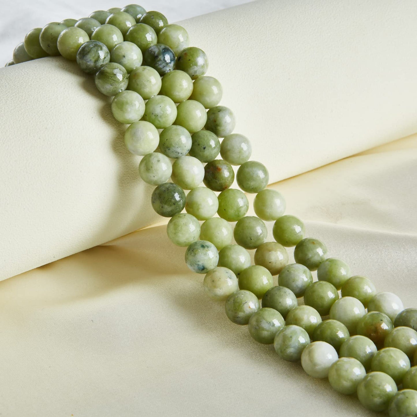 100pcs 6mm Chinese Jade Beads Natural Gemstone Beads Round Loose Beads for Jewelry Making