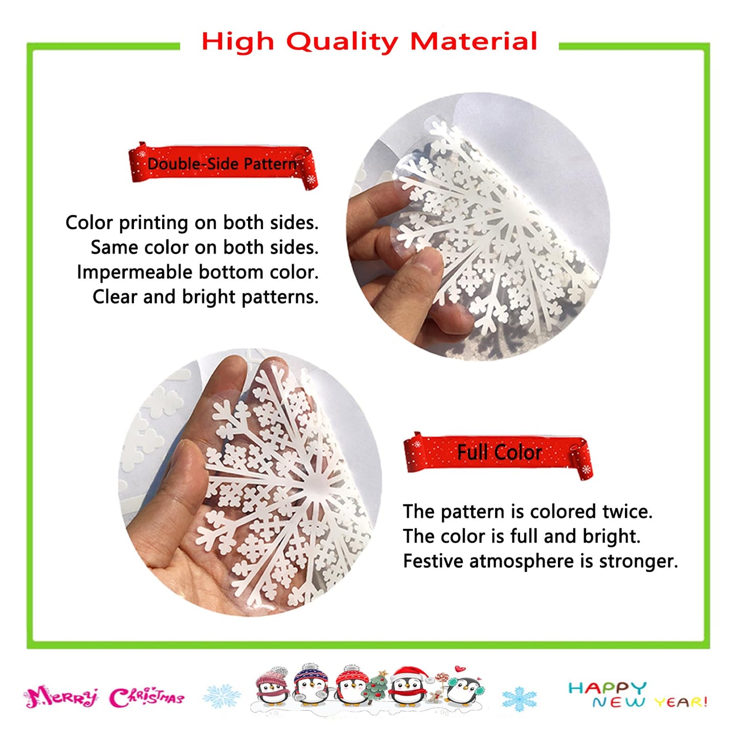 Afmivs Snowflake Window Clings for Glass Windows Snow Spray, 321PCS Christmas Window Clings Winter Xmas Holiday Window Stickers Decals Decor, 9 Sheets Christmas Decorations for Office Clearance Indoor