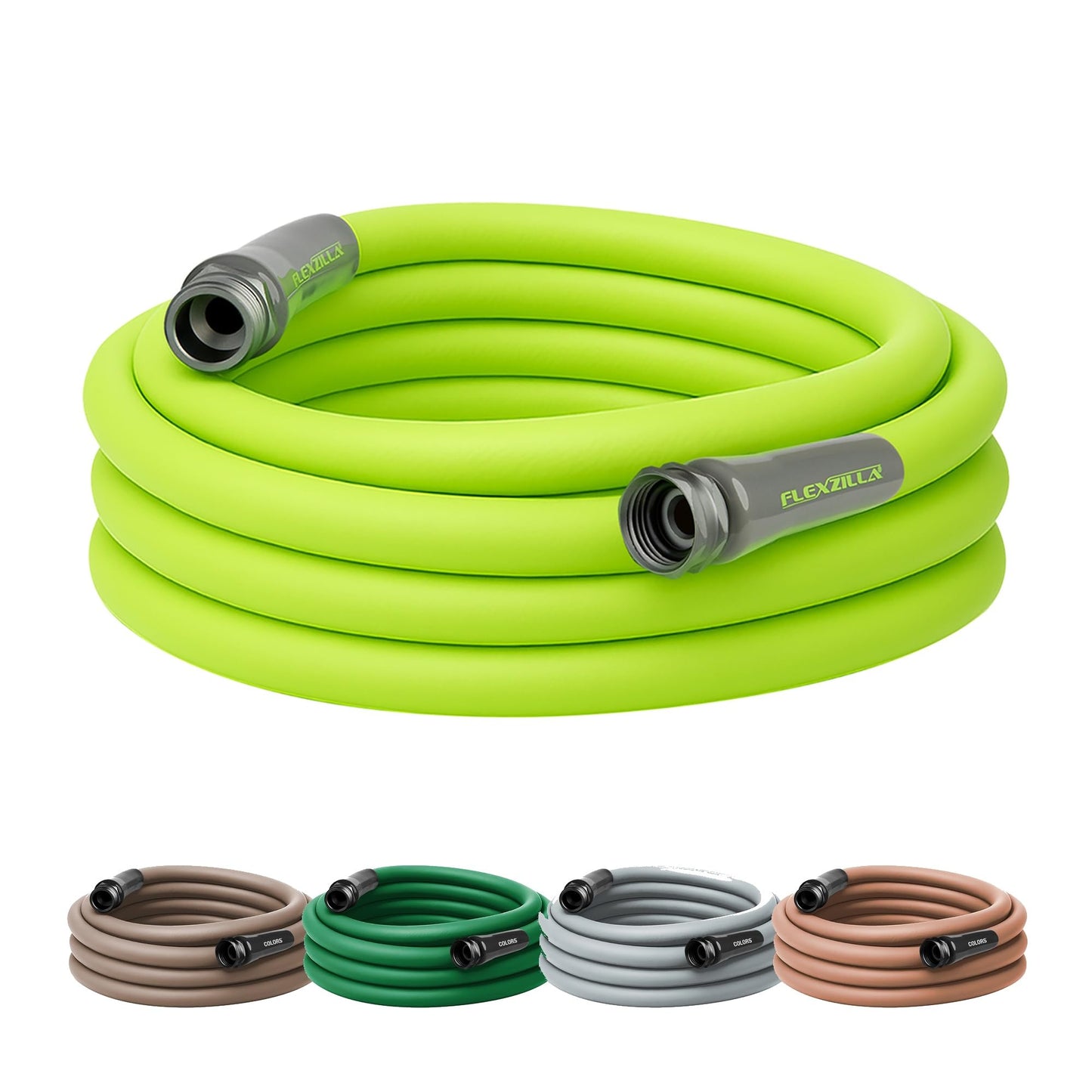 Flexzilla Garden Hose 5/8 in. x 25 ft., Lightweight All-Weather Water Hose, Durable and Flexible, Leak-Free Connections