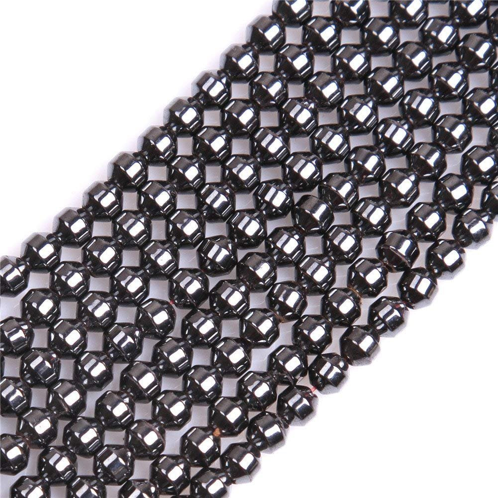 HAAMIIQII 45pcs 8mm Natural Black Hematite Loose Gemstone Beads Ball Shape Spacer Stone Beads for Jewelry Making DIY Bracelets Necklaces Crafting