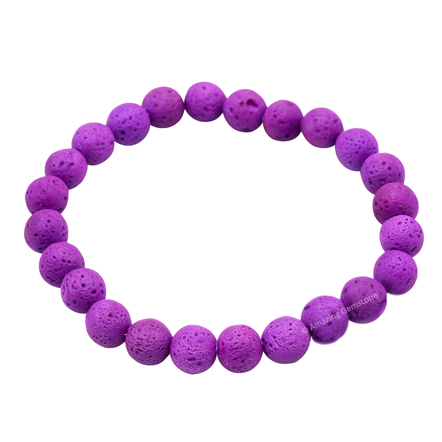 Amazing Gemstone Crystal Bracelet for Women Men's Gifts - Protection Healing Crystal Bracelet - 8mm Gemstone Beaded Stretchable Bracelet Pulseras Para Hombres Mujer Stocking Stuffers Mothers Day Gift (Purple Lava)