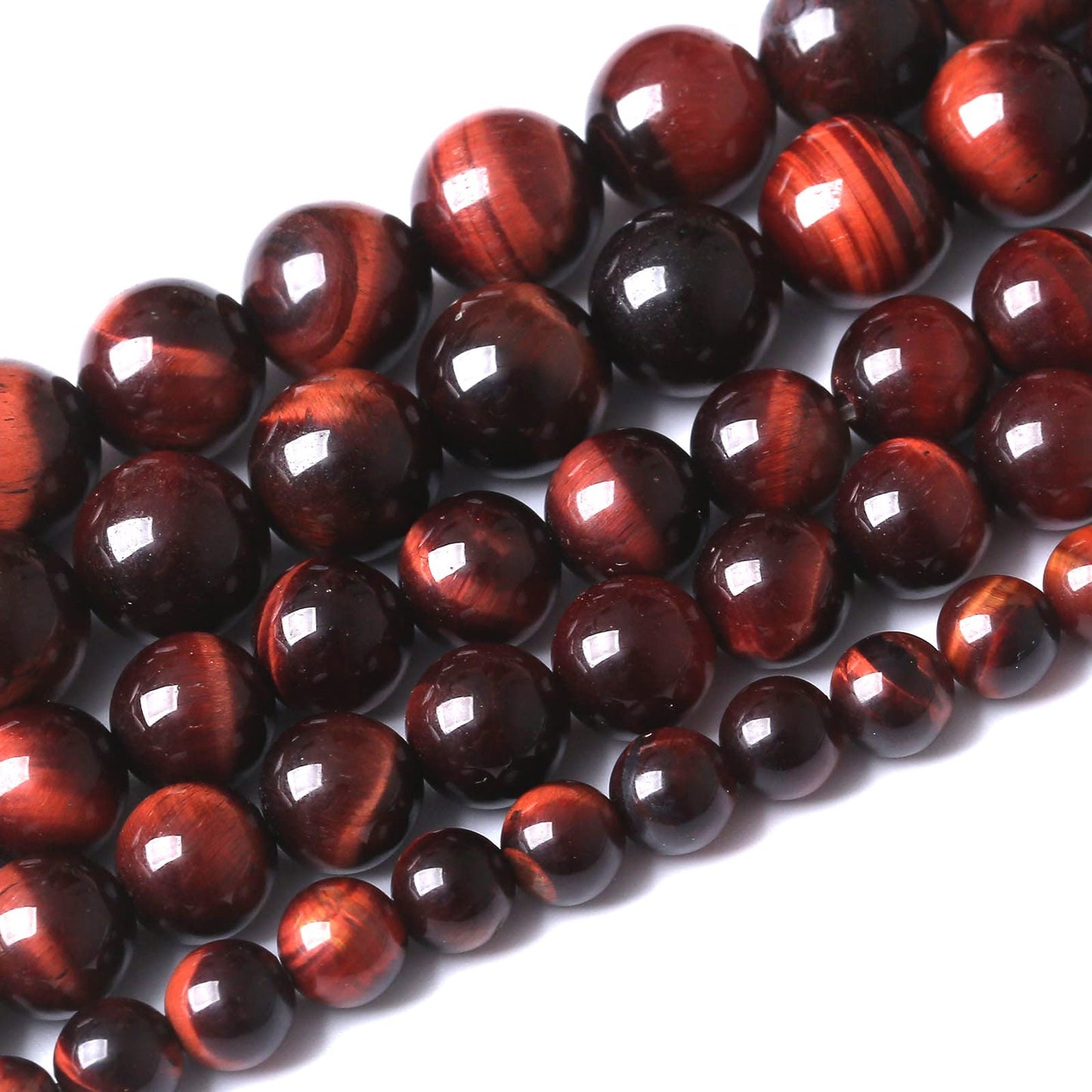 45PCS 8MM AAA Red Tiger Eye Stone Beads Natural Gemstone Bead Crystal Healing Energy Jewelry Making DIY 15 inches…