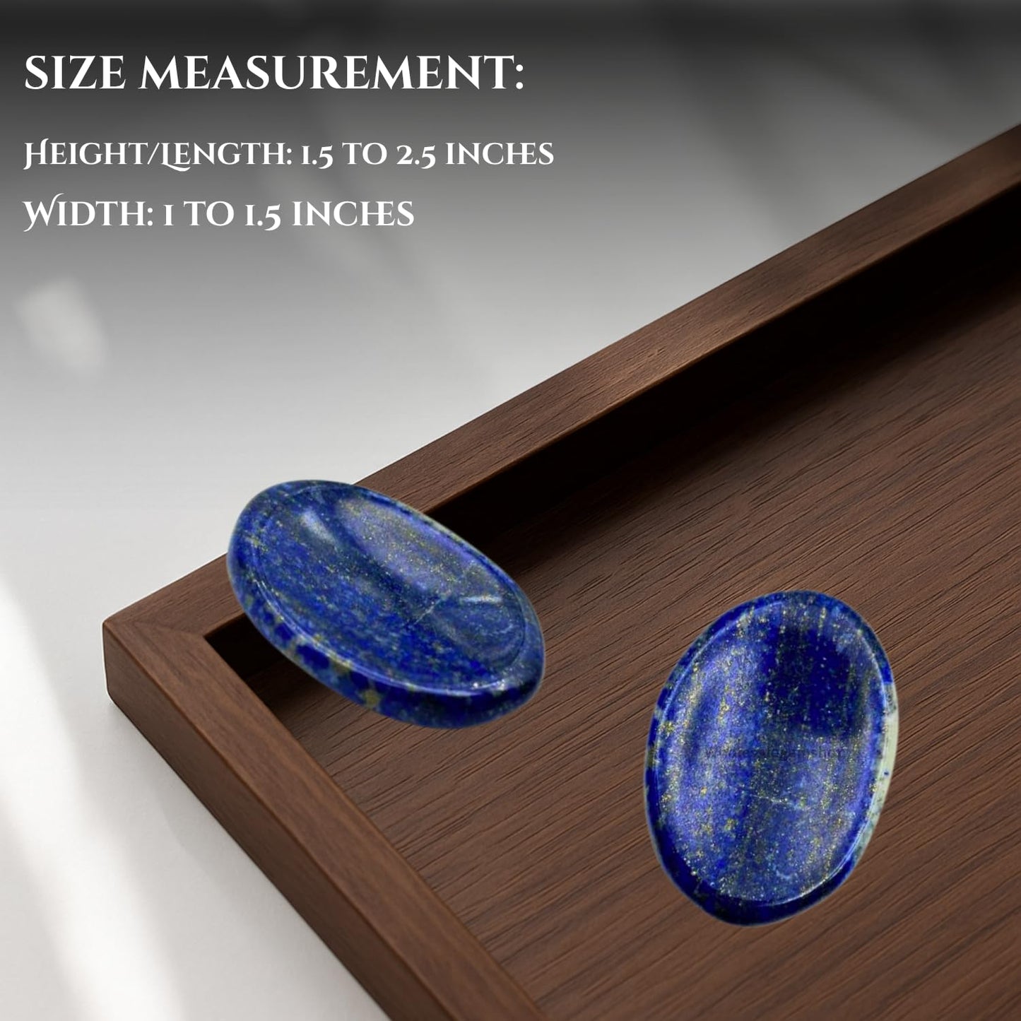 Wholesalegemshop Lapis Lazuli Thumb Worry Stones Metaphysical Gemstone Crystal Healing Reiki Men Women Gift FENG Shui Positive Energy Love Wellness Palm Stones Wicca Powerful