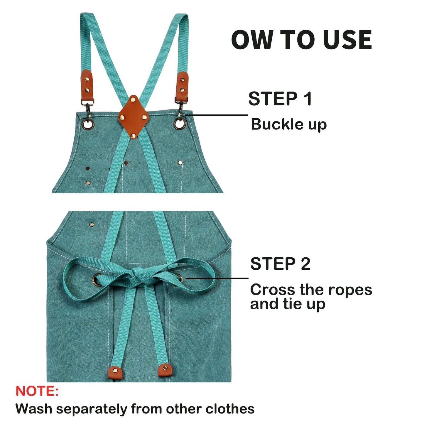 ZOMAO Chef Apron, Cotton Canvas Gardening Apron with Large Pockets for Men and Women,Kitchen Cooking Baking Bib Heavy Duty Adjustable Garden Apron