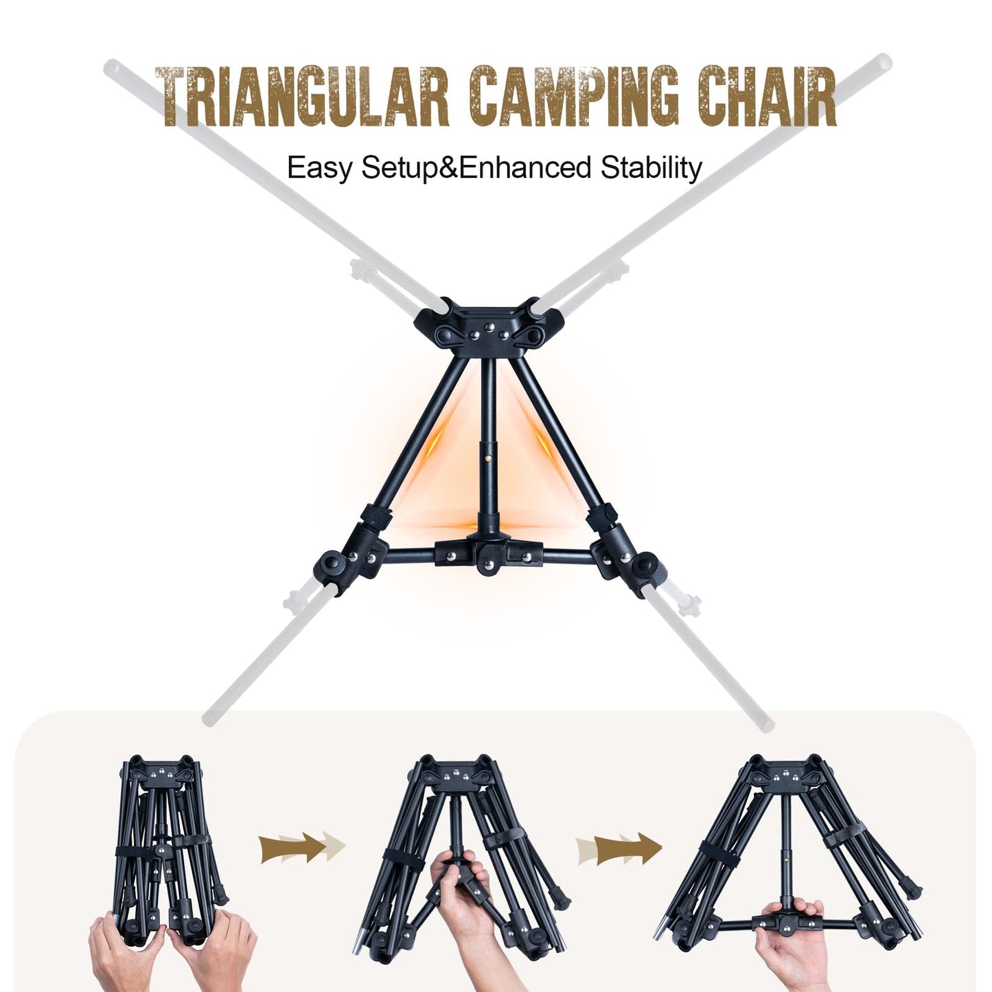 ONETIGRIS Tigerblade Camping Chair, Lightweight Folding Backpacking Hiking Chair, Compact Portable 330 lbs Capacity