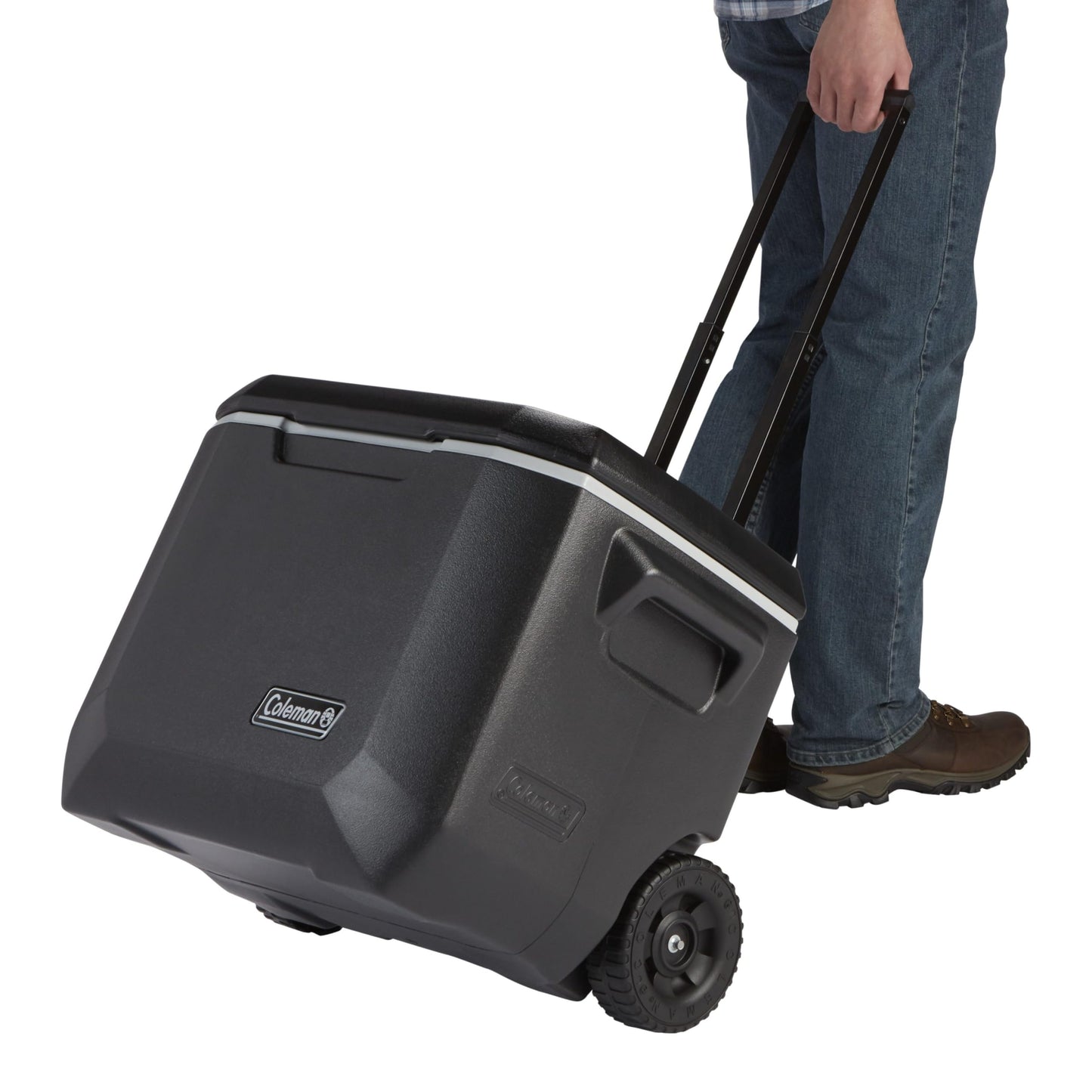 Coleman Xtreme 50qt Rolling Cooler with Wheels, Extra-Walled Insulation Keeps Ice up to 5 Days, Portable Wheeled Hard Chiller