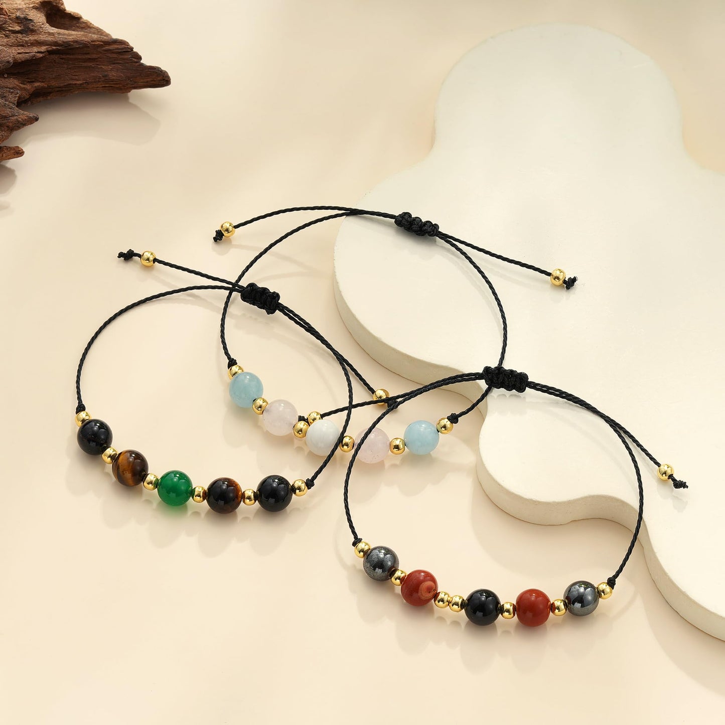 C-leen Empath Protection Bracelets for Women Men, Energy Protection Gifts Natural Healing Crystal Beads Bracelets Positivity Gifts Christmas Valentines Day Birthday Gift for Women Men