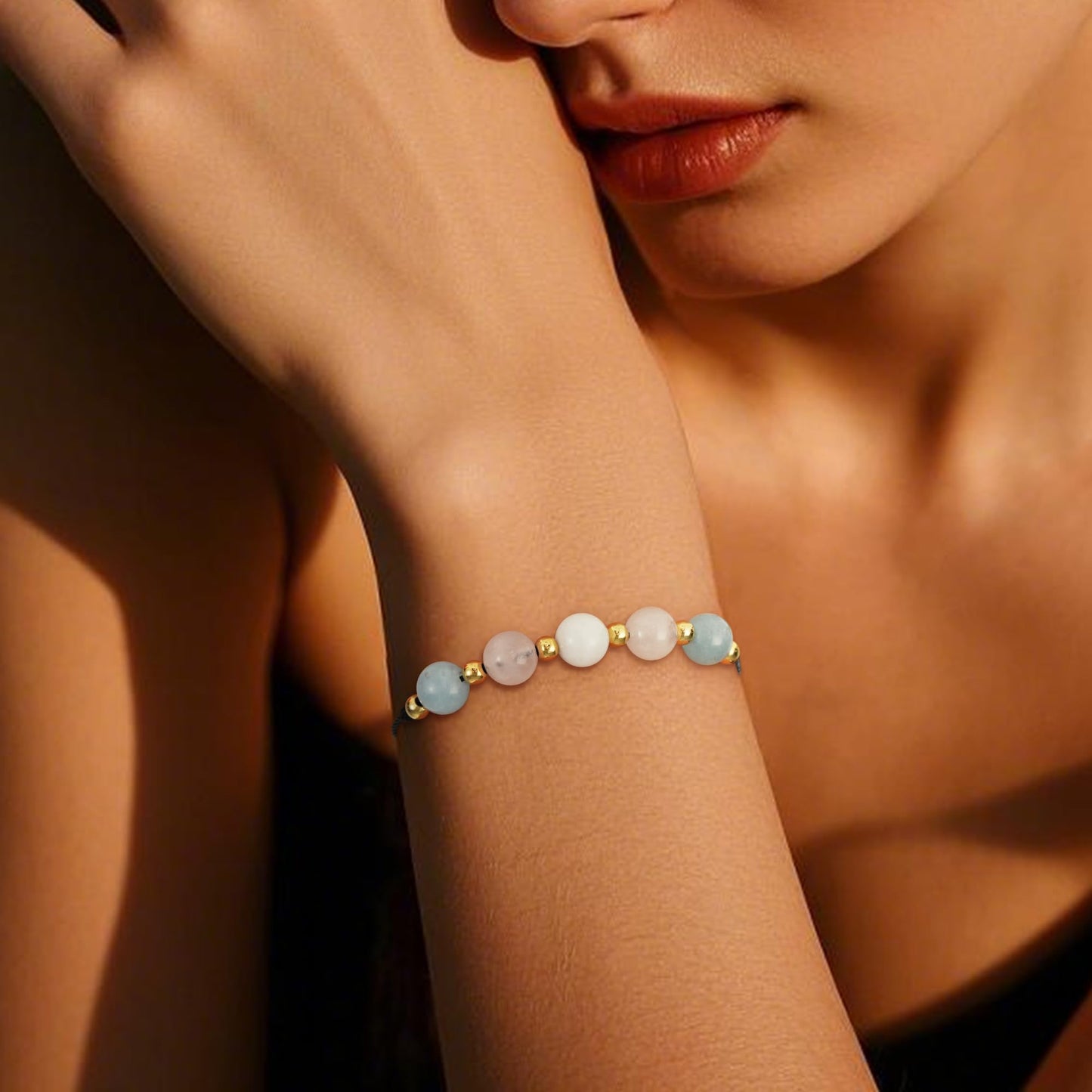 C-leen Empath Protection Bracelets for Women Men, Energy Protection Gifts Natural Healing Crystal Beads Bracelets Positivity Gifts Christmas Valentines Day Birthday Gift for Women Men