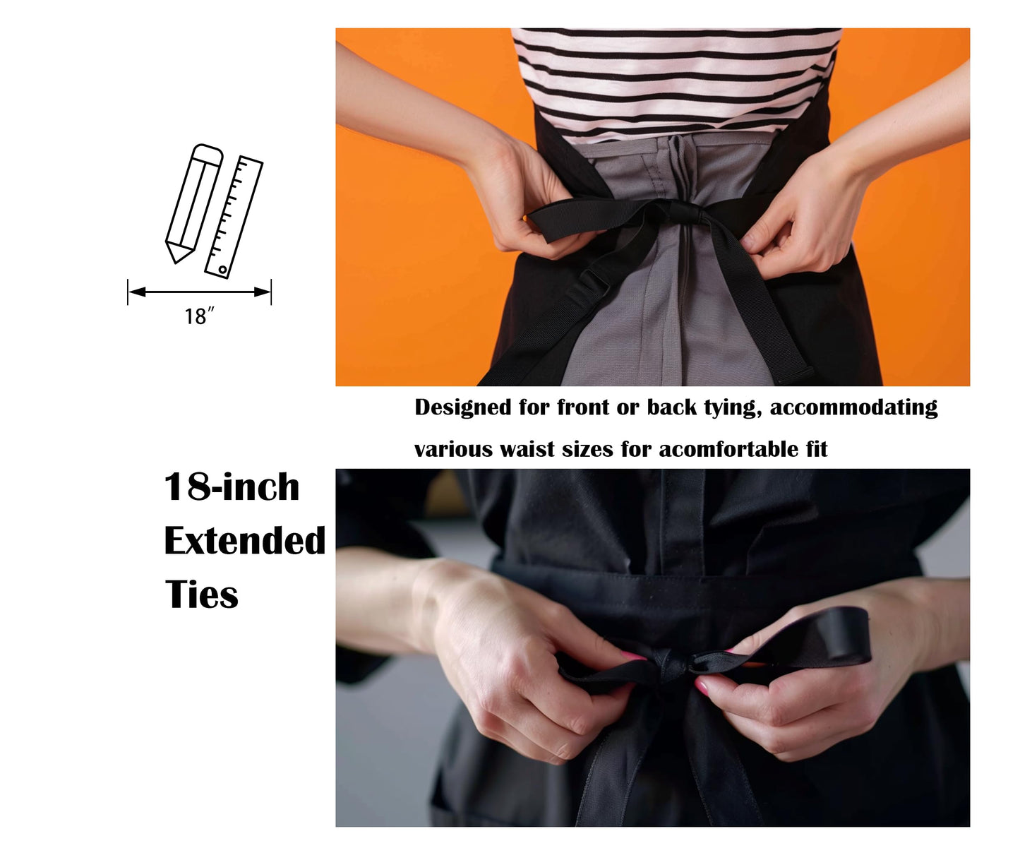 uinwk Hoeing ain't Easy Gardening Apron for Women with Pockets, Garden Apron, Plant Lover Gifts, Gardener Gifts, Plant Lady Mom Gifts, Waterproof Adjustable Bib Apron for Cooking Kitchen