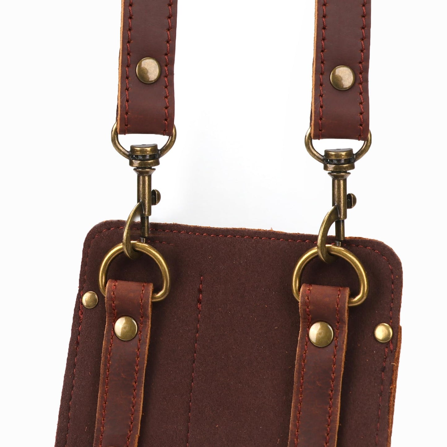 Tourbon Leather Florist Tool Waist Pouch Belt Garden Shoulder Crossbody Tools Bag Gardening Pruning Shears Holder Organizer Kit 4 Pockets (Brown)