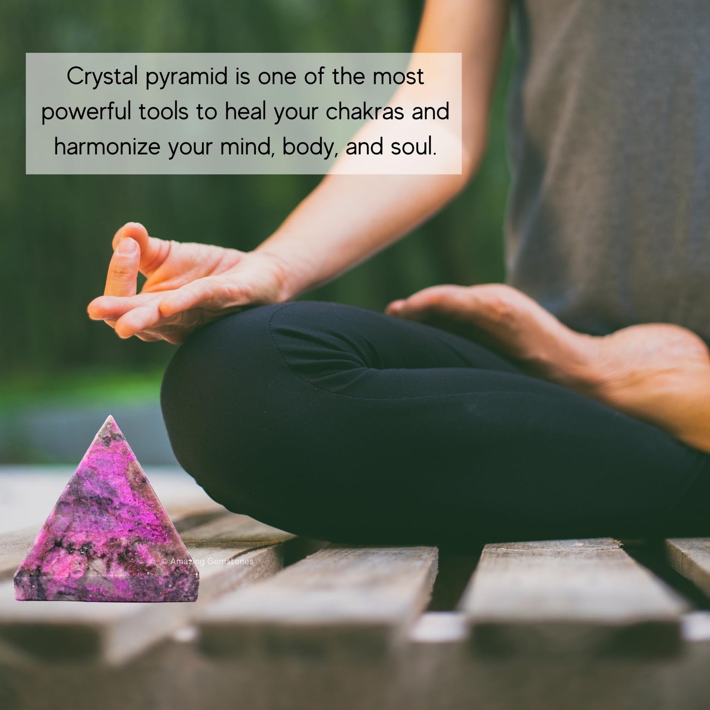 Amazing Gemstone Cobalt Calcite Pyramid Crystal Healing Stones - 2" Great Pyramid Figurine of Natural Stone Pyramid for Meditation, Reiki, Chakra Balancing and Crystal Pyramids Grid