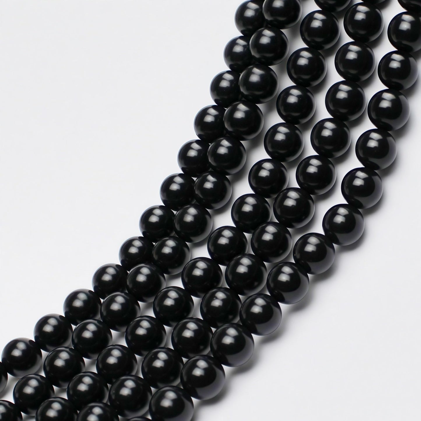 MJDCB Real Stone Beads Natural Matte Black Onyx Agate Round Loose Bead for Jewelry Making DIY Bracelet Necklace(6mm)