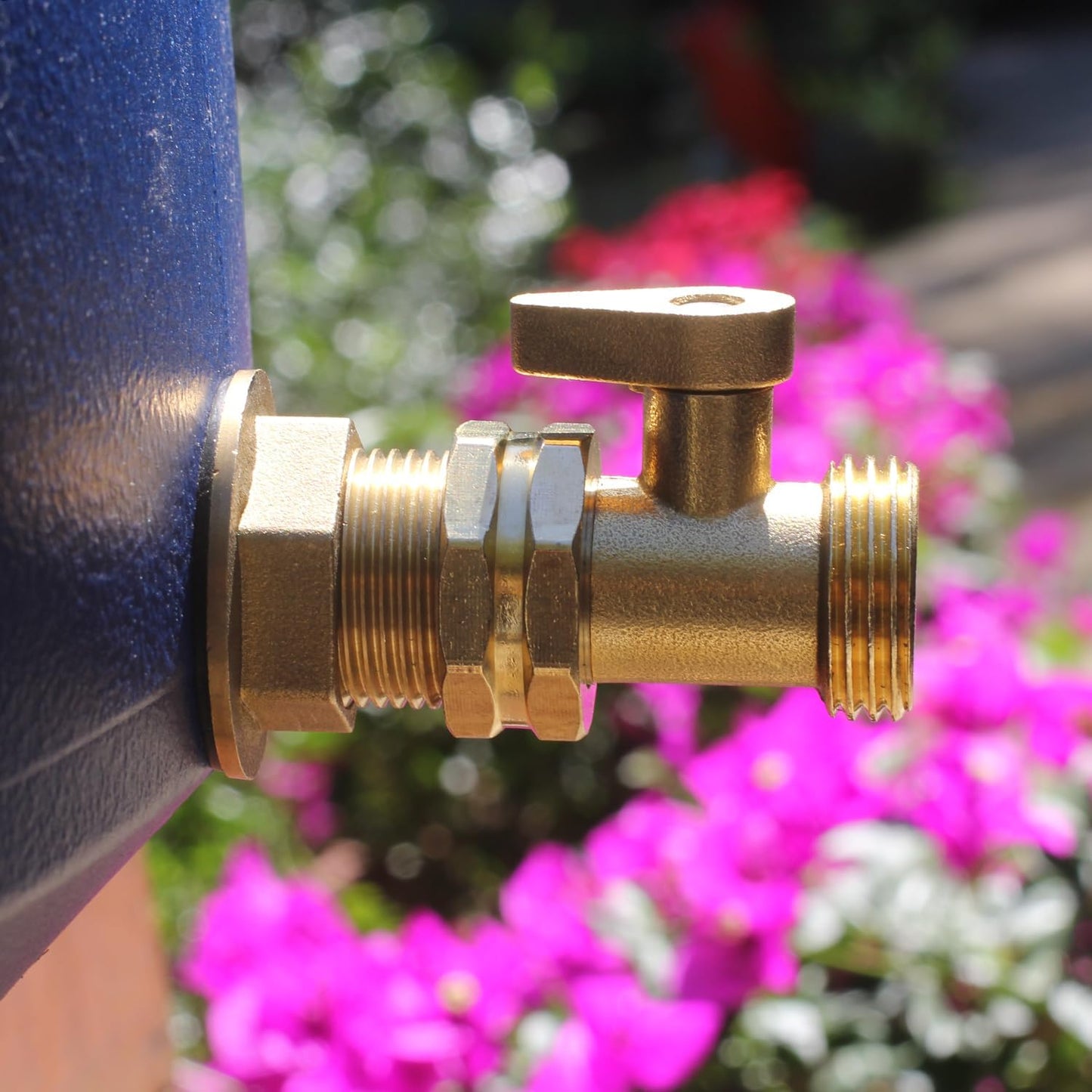 YELUN Garden hose shut off Valve- 3/4”Heavy Duty Brass Shut Off ball Valve Garden Hose Connector 4 Set