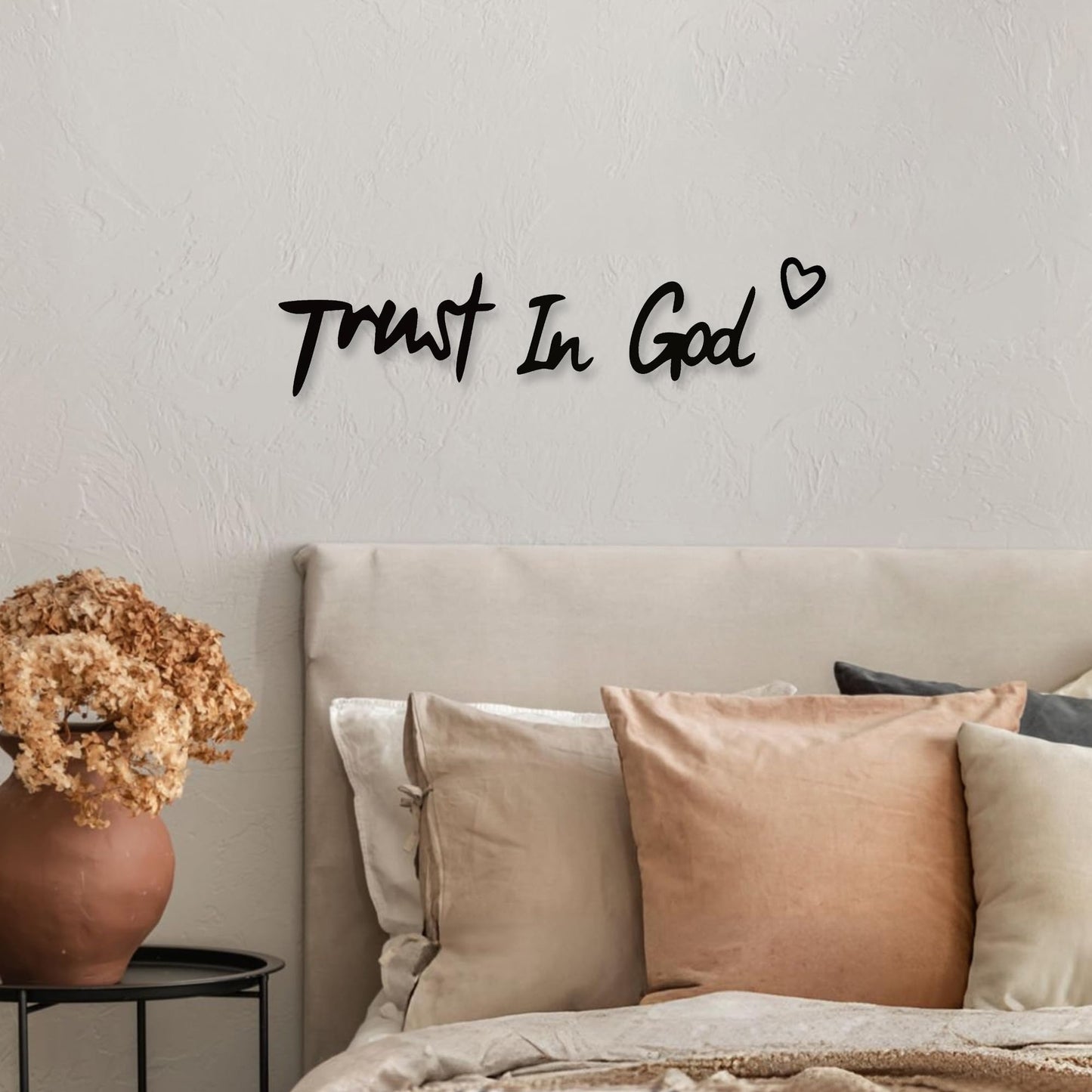 YATEASLU “Trust in God” Sign Inspirational Scripture Wall Art for Home Decor, Faith-Based Living Room Wall Art & Heartwarming Gift
