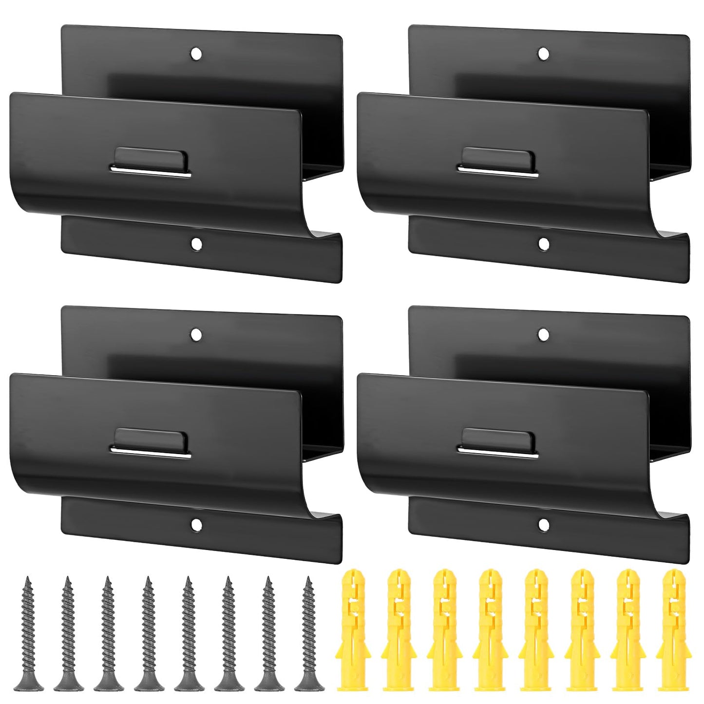 mekueeex Heavy-Duty Ladder Hanger-Wall Mount Ladder Hooks for Ladder Storage-Wheelbarrow Hangers for Garage Wall-4 Pack(4 P)