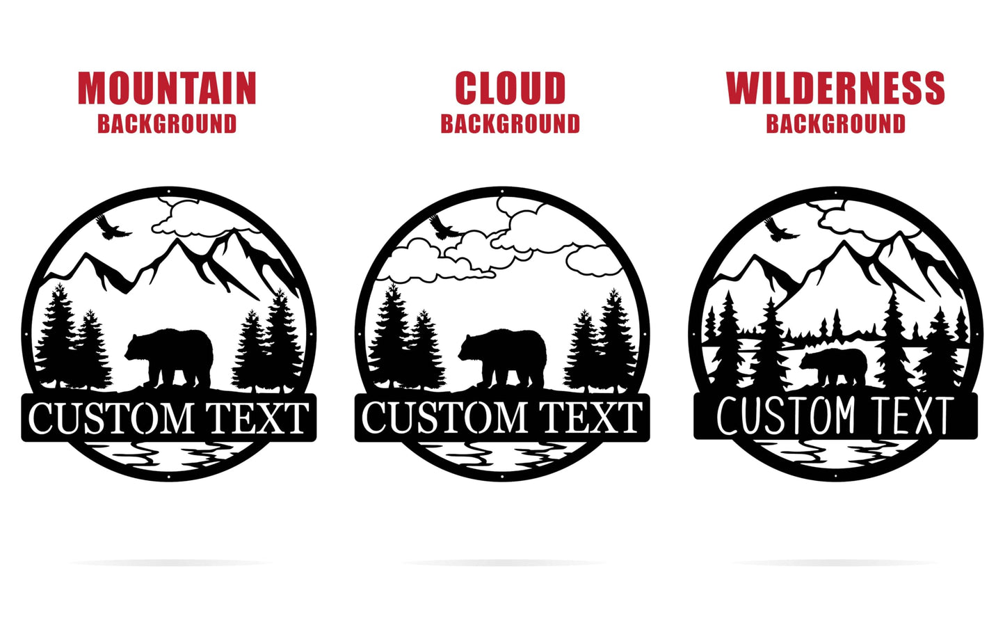 Outdoor Bear Personalized Metal Sign | Cabin Decor | Door Monogram | Rustic Decor | Custom Name Sign