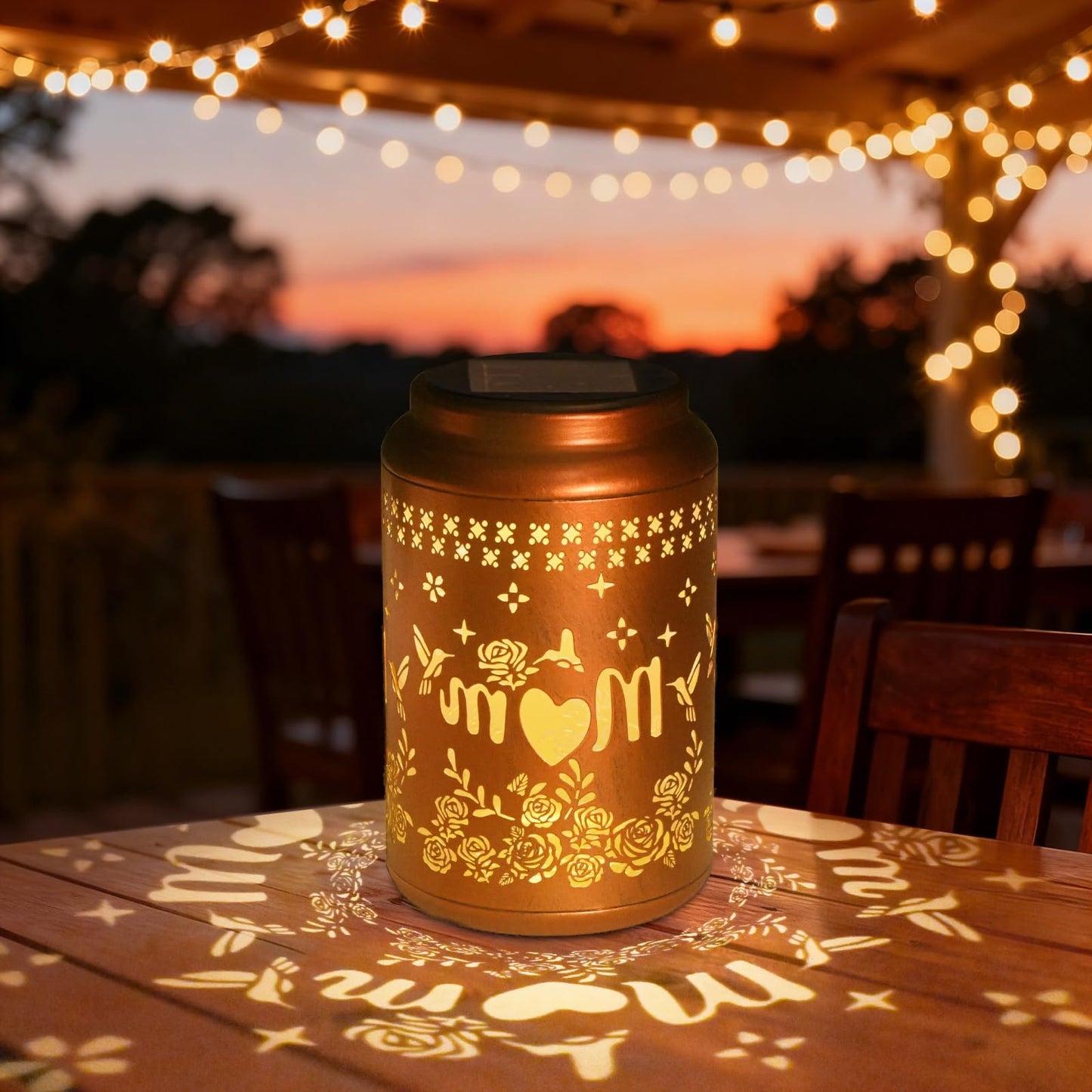 Mother Day Gifts for Mom - Hummingbird Solar Lanterns Outdoor Waterproof, Birthday Gifts for Women, Hanging Solar Lantern for Yard, Garden Decor