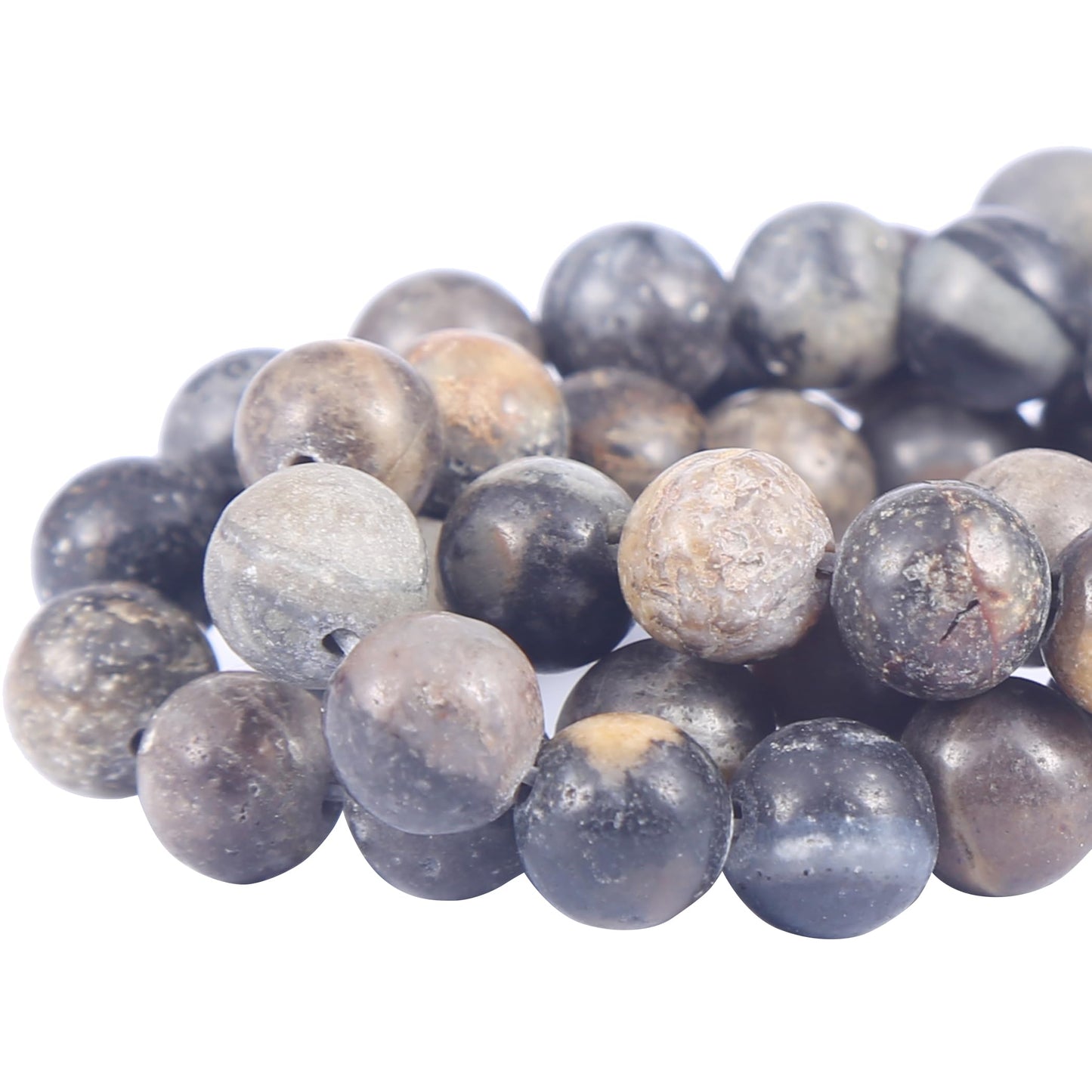 Natural 8mm Black Amazonite Gemstone Beads Energy Healing Crystal Round Loose Stone Beads for Jewelry Making DIY Bracelets Necklaces