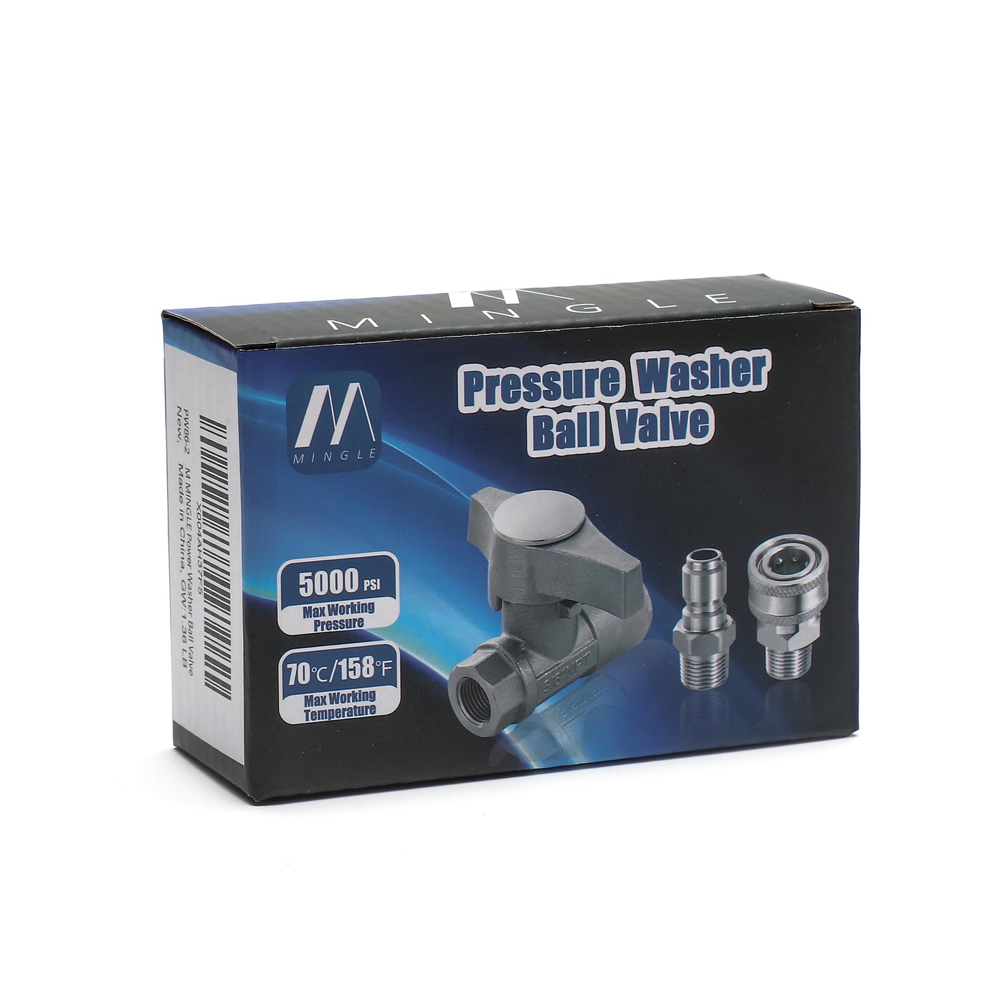 M MINGLE Ball Valve Pressure Washer, 3/8" Quick Connect Ball Valve for Power Washer Hose, 5000 PSI