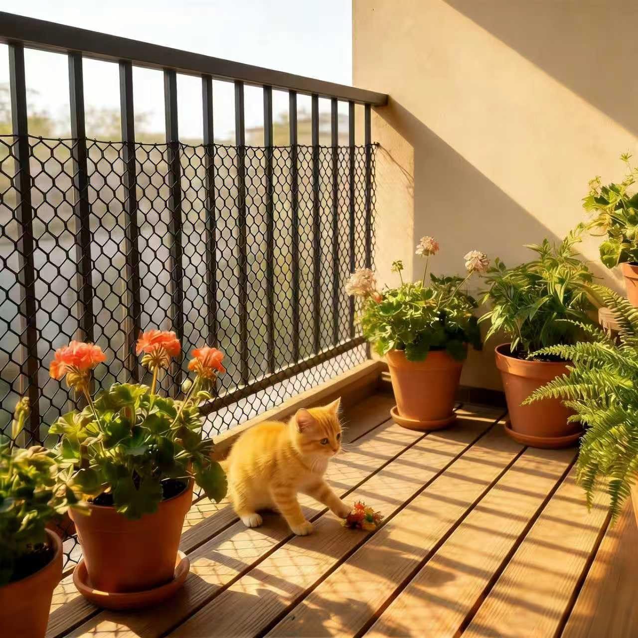 Yuminroe Plastic Chicken Wire Mesh Fencing, 15.7IN x 32.8FT Rigid Plastic Wire Mesh Fence Roll, Garden Balcony Fencing Barrier Netting for Farms, Poultry, Yards, Dog, Cat (0.4m x 10m)