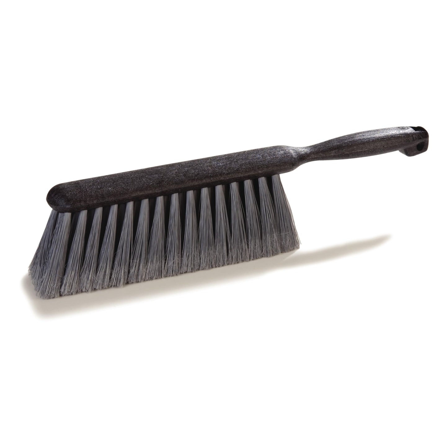 SPARTA Flo-Pac Counter Brush, Bench Brush, Dustpan Brush with Flagged Bristles for Counters, Floors, And Fireplace, 8 Inches, Gray