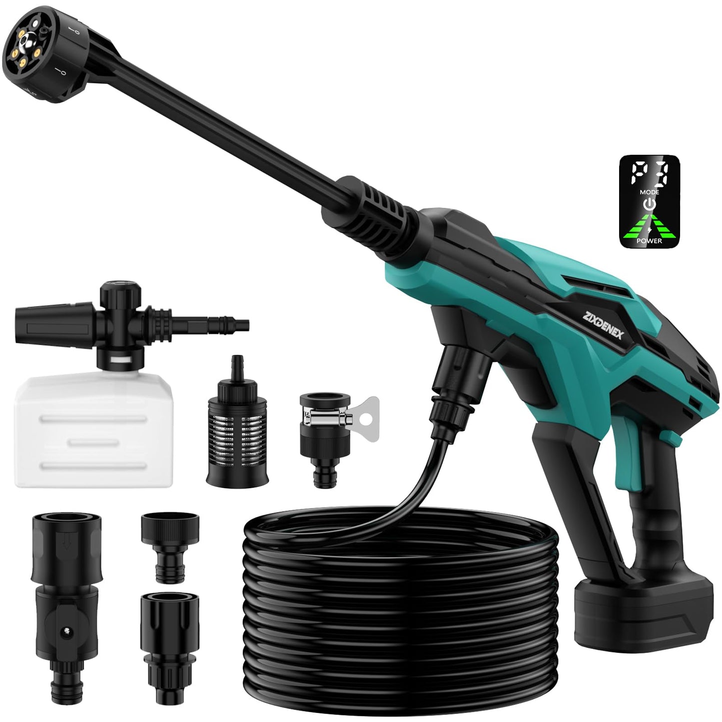Cordless Portable Washer for Makita 18V Battery, 800 PSI Portable Handheld Washer with Brushless Motor, 6-in-1 Nozzle, 3 Level Adjustable for Car Yard Fence Wall Clean (Battery Not Included)