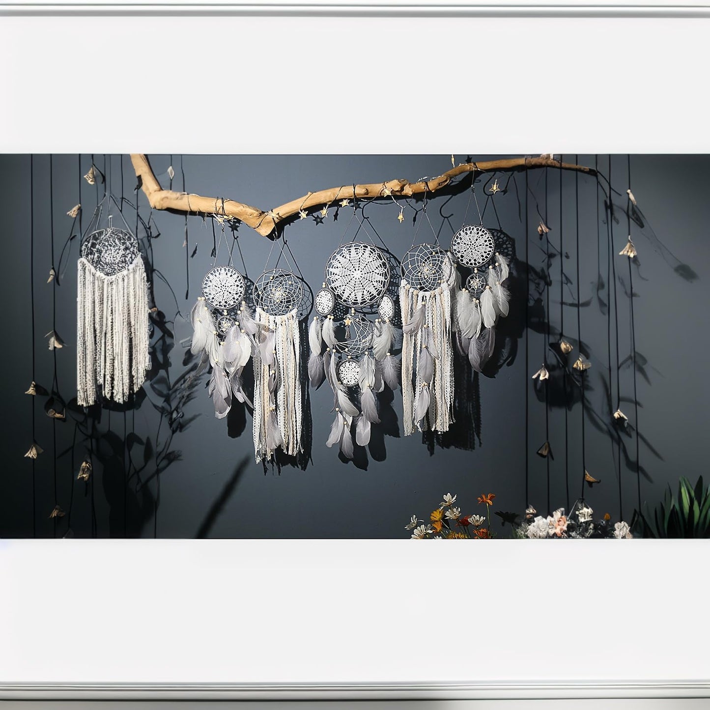 Dream Catcher Wall Decor,Large Boho Dream Catcher with Luxurious Feathers & Beads, Handmade Wall Hanging for Bedroom,Living Room, Gift Ready for Girls & Adults (Camel)
