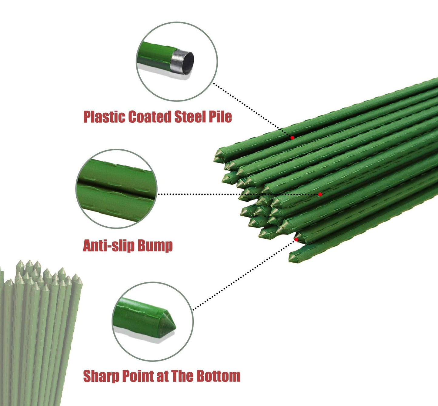 Garden Fence,Snow Fence,Plastic Safety Fence+25 Steel Plant Stakes,Patio Snow Fence 40 Inches X 100 Feet Green Plastic Garden Netting and 25 4-Foot Stakes