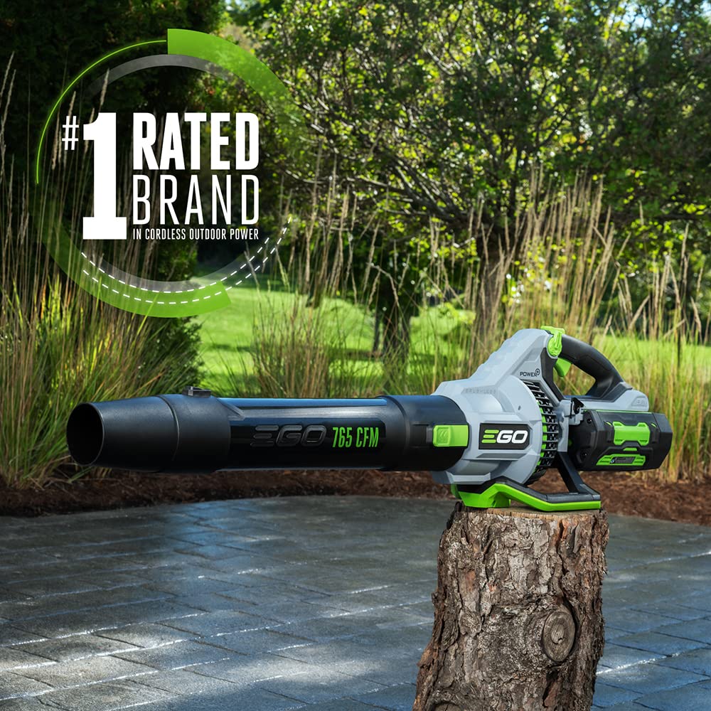 EGO POWER+ Leaf Blower Cordless 765 CFM with 56V 5.0Ah Battery and 320W Charger Included (LB7654) Plus Extra 2.5Ah Battery (BA1400T)