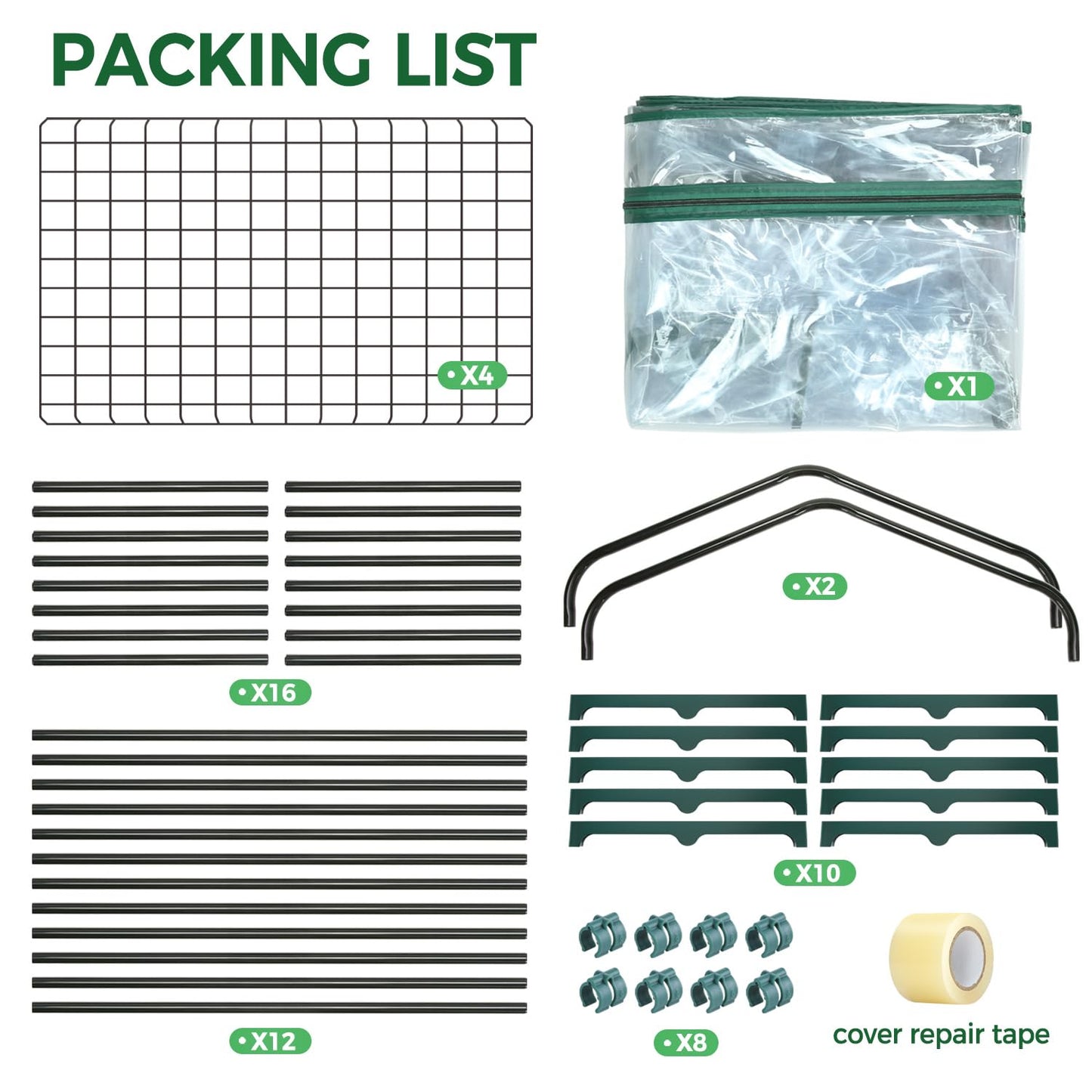 Mini Greenhouse for Outdoors Indoor: 27 x 19 x 62-Inch Ohuhu Small Green House with 4 Tier Shelves, Portable Plastic Greenhouses with Heavy Duty Transparent PVC Cover for Seedling Patio Porch Balcony