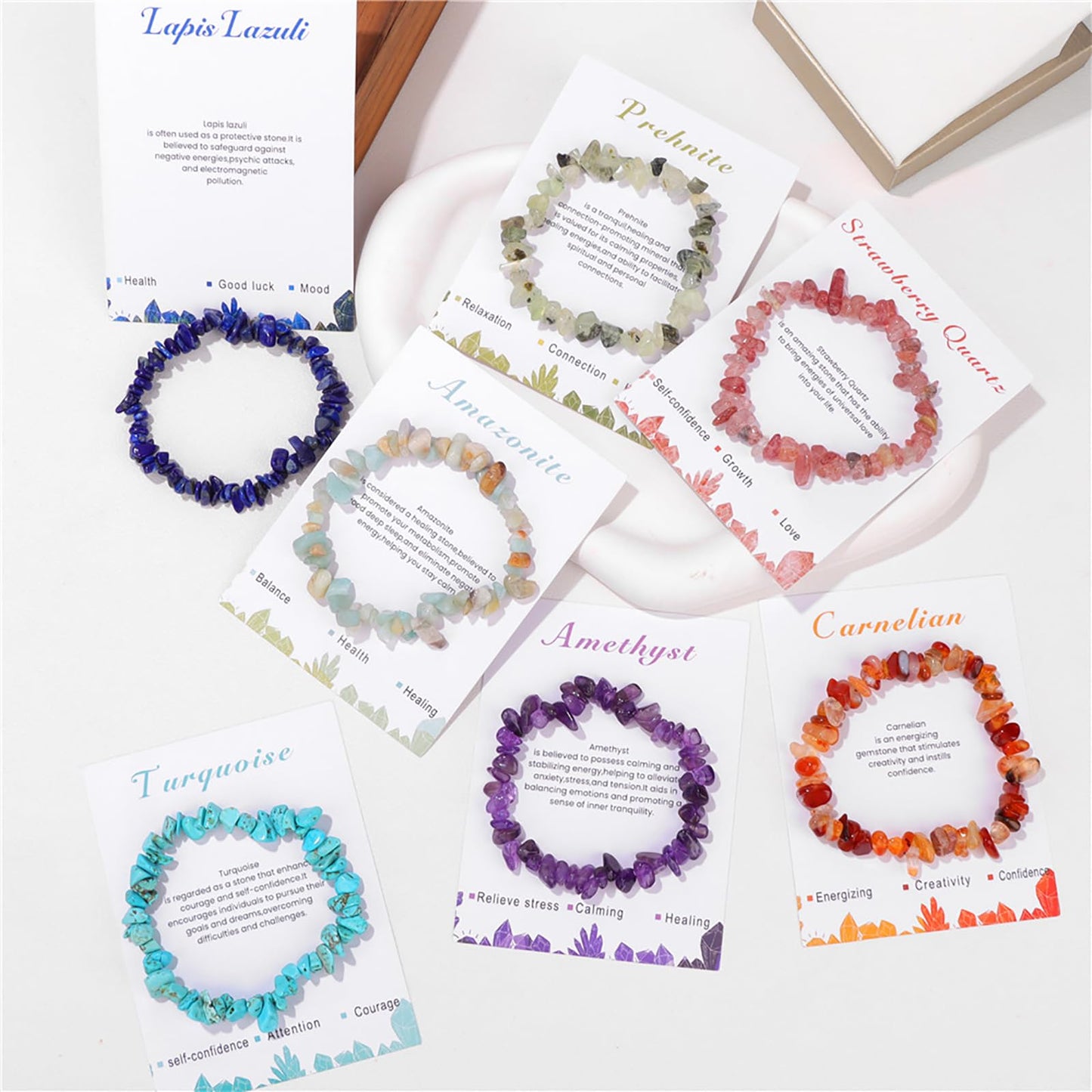 Strawberry Quartz Bracelet for Women 5-8mm Raw Strawberry Quartz Bracelet Natural Stone Bracelet Strawberry Quartz Crystal Bracelet Gemstone Bracelet for Women