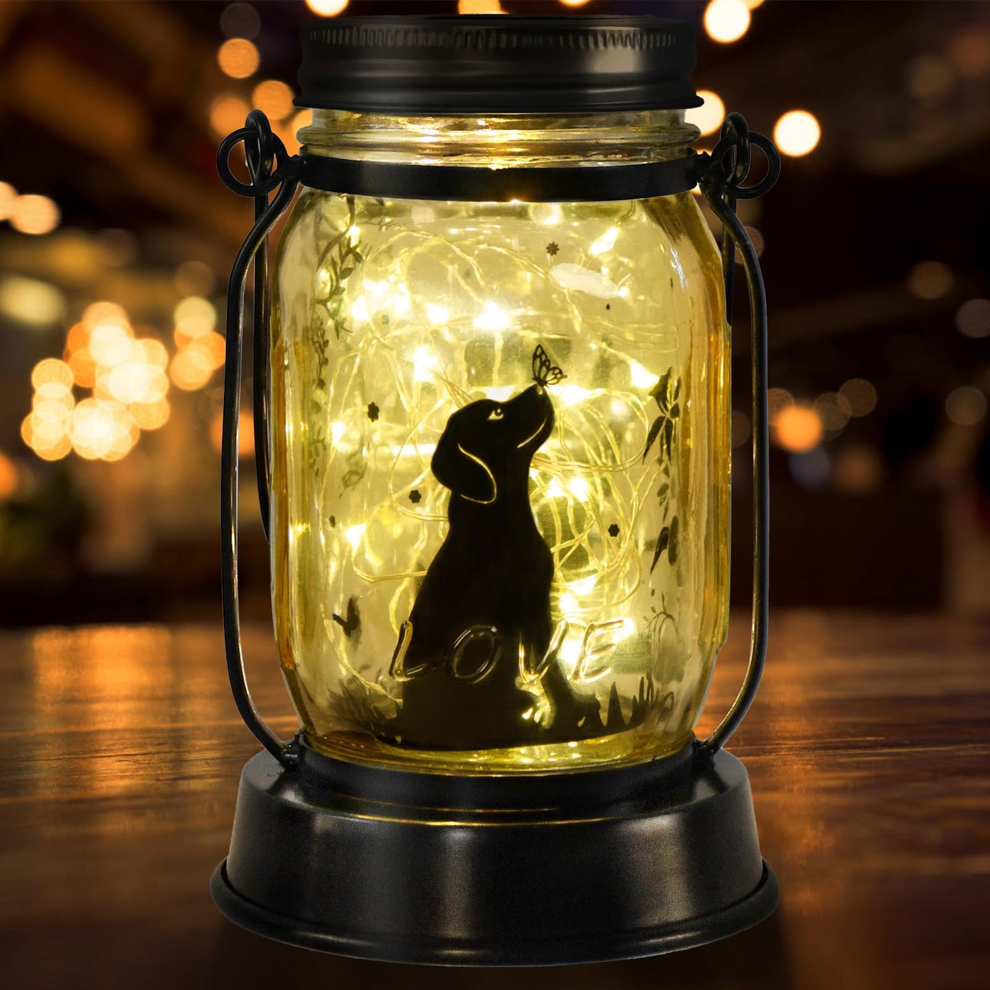 Kyoryuger Mothers Day Gifts for Mom Dog Solar Lanterns Garden Decor Dog Gifts for Women Mom Grandma Unique Teen Girl Gifts Decorative Solar Lanterns for Yard Lawn Patio Landscape Garden