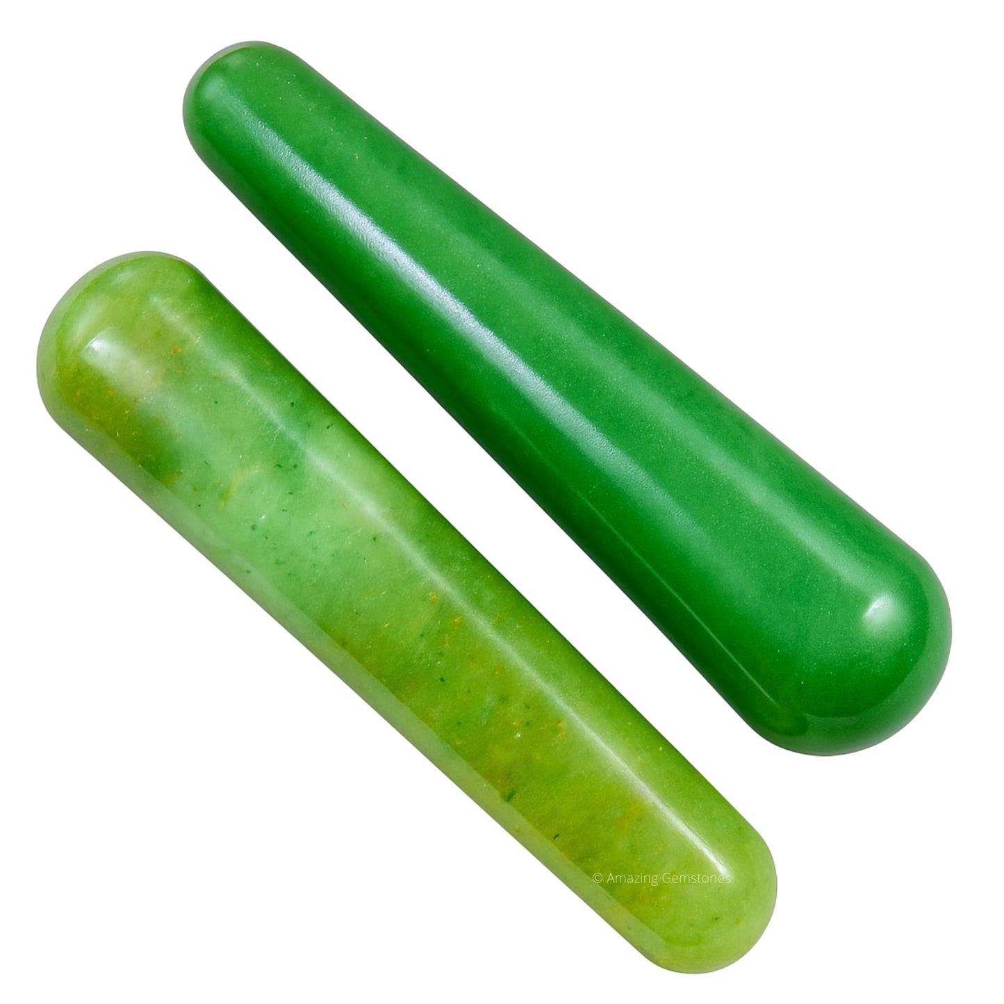 Amazing Gemstone Green Aventurine Crystal Wand Massage Stick - Pelvic Wand Gua Sha for Adults - Crystals and Healing Stones Massage Wands for Adults Gifts (Smooth)