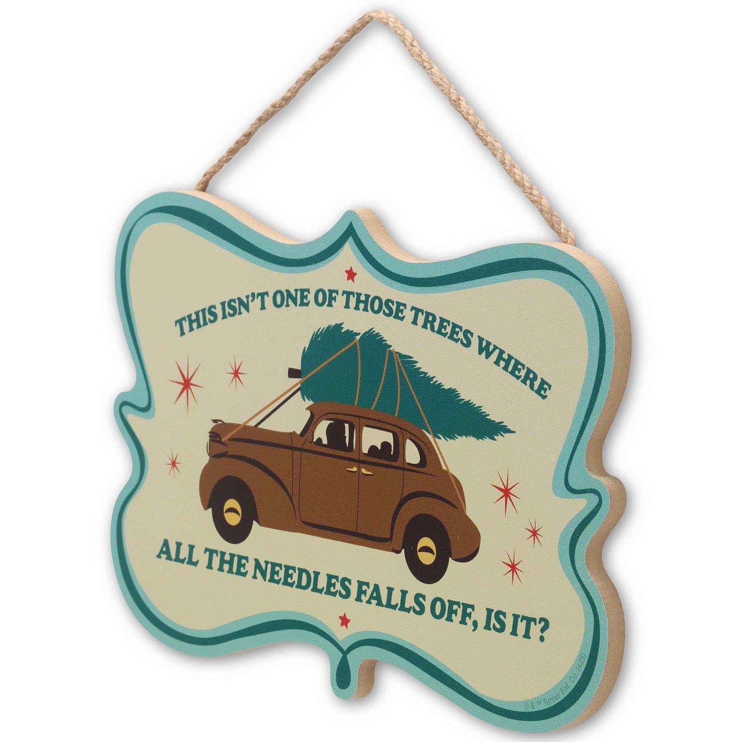 A Christmas Story Tree Needles Quote Hanging Wood Wall Decor - Funny Christmas Story Decoration for Home